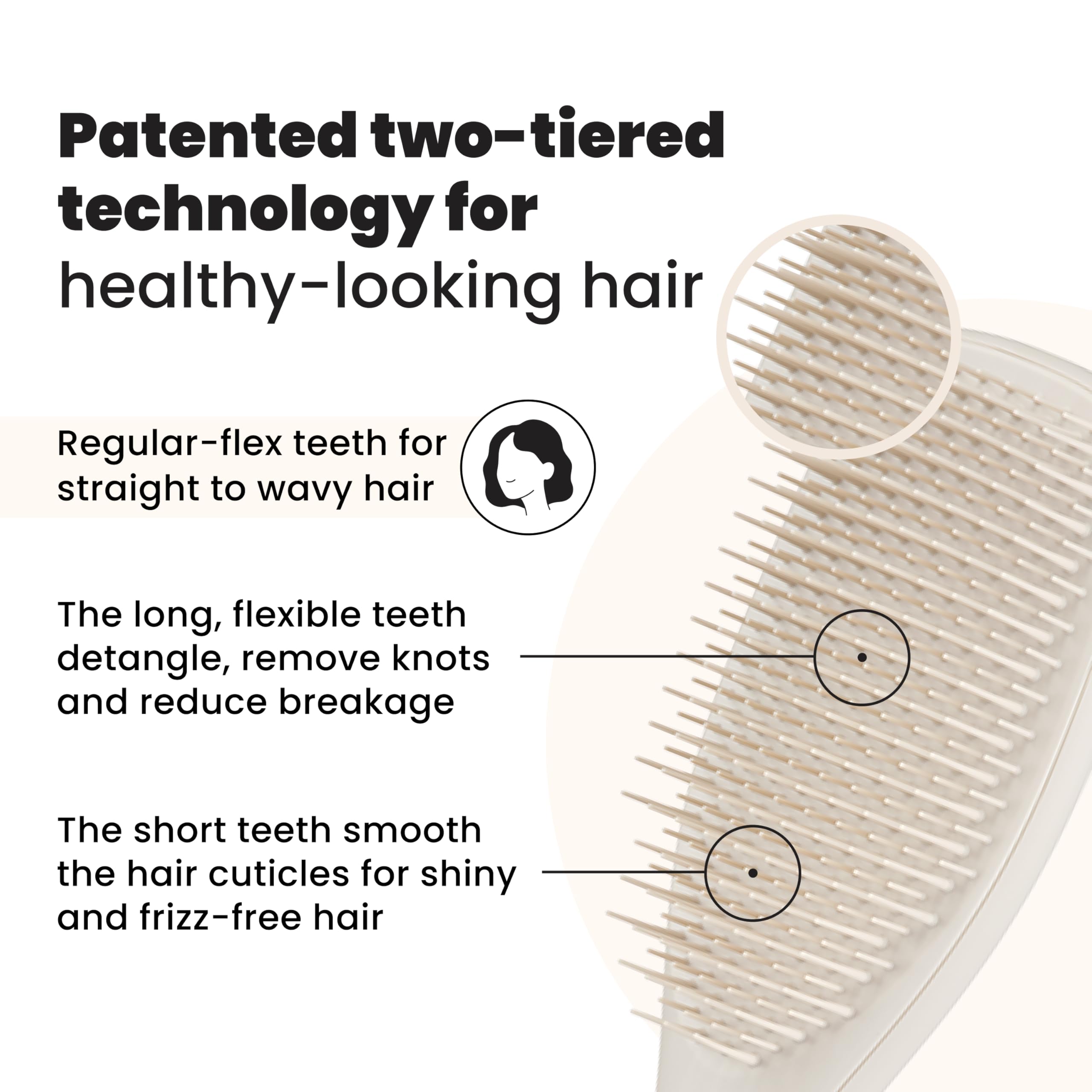 Tangle Teezer Ultimate Detangler Hairbrush - Detangles Wet & Dry Hair, Minimizes Breakage, For All Hair Types | Pumice Gray