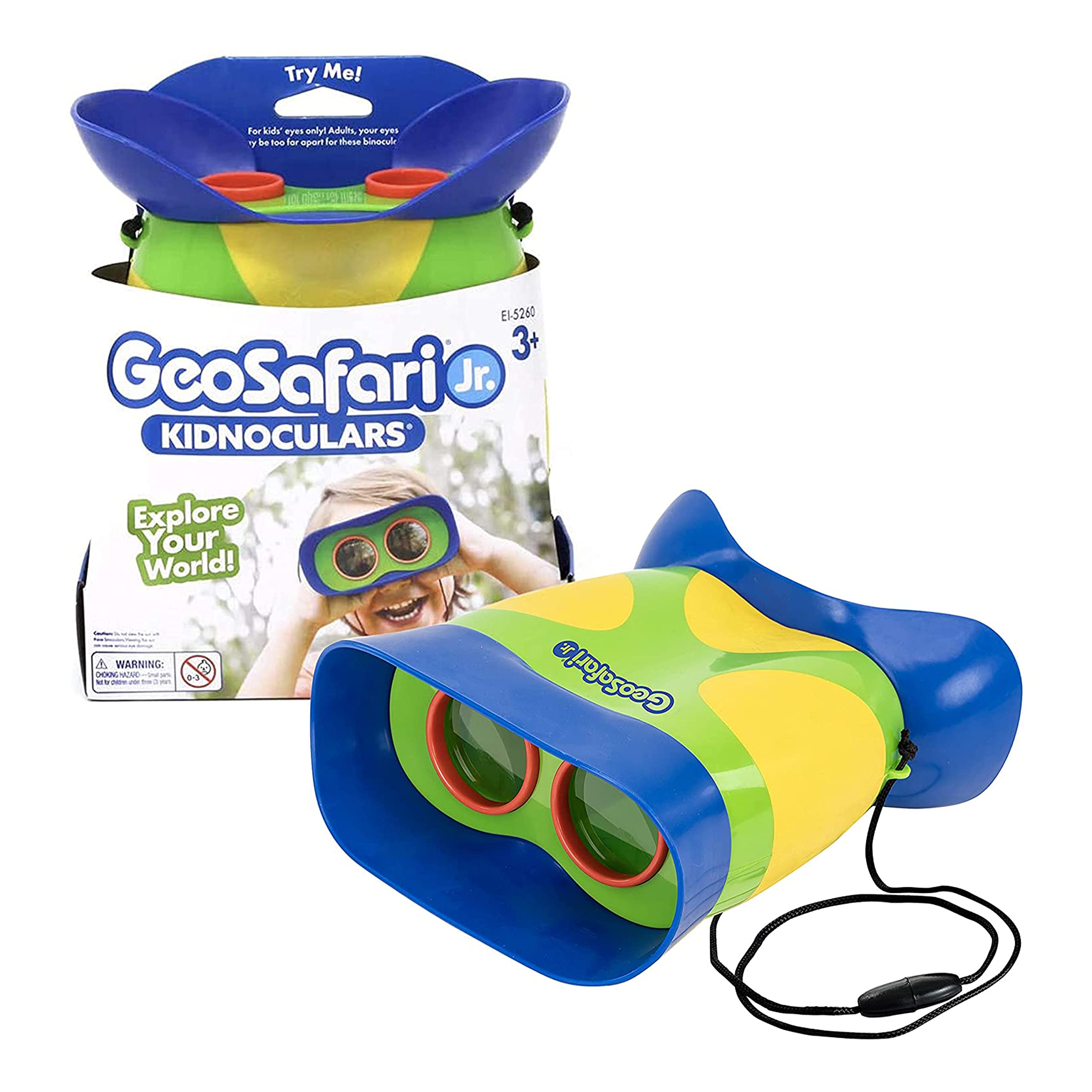 Learning Resources GeoSafari Jr. Kidnoculars - Binoculars for Toddlers & Kids, 2x Magnification, Ages 3+ 1