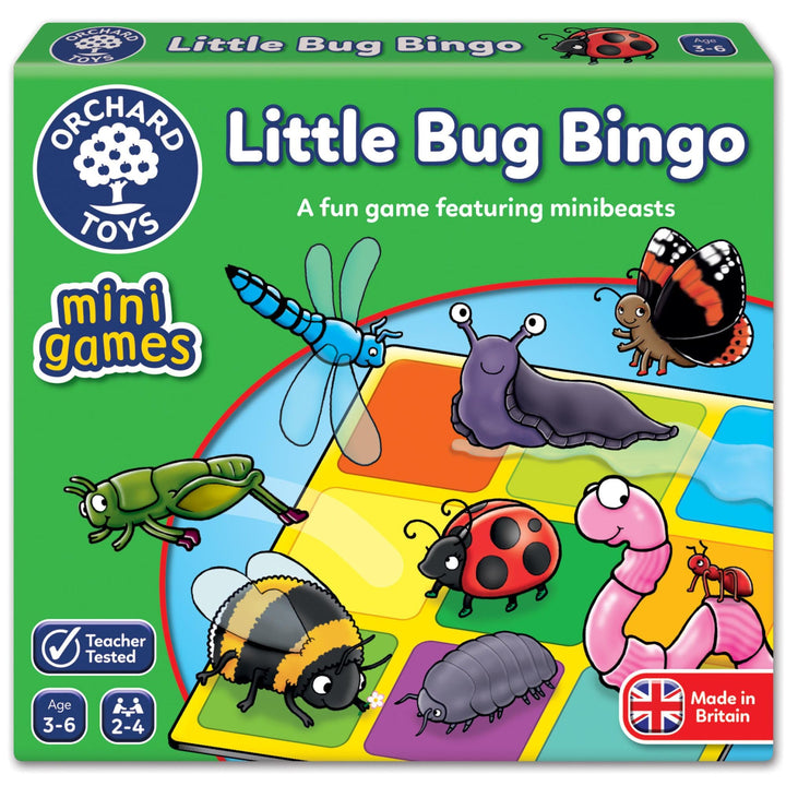 Orchard Toys Little Bug Bingo Mini Game for Kids - Travel Size Matching Game