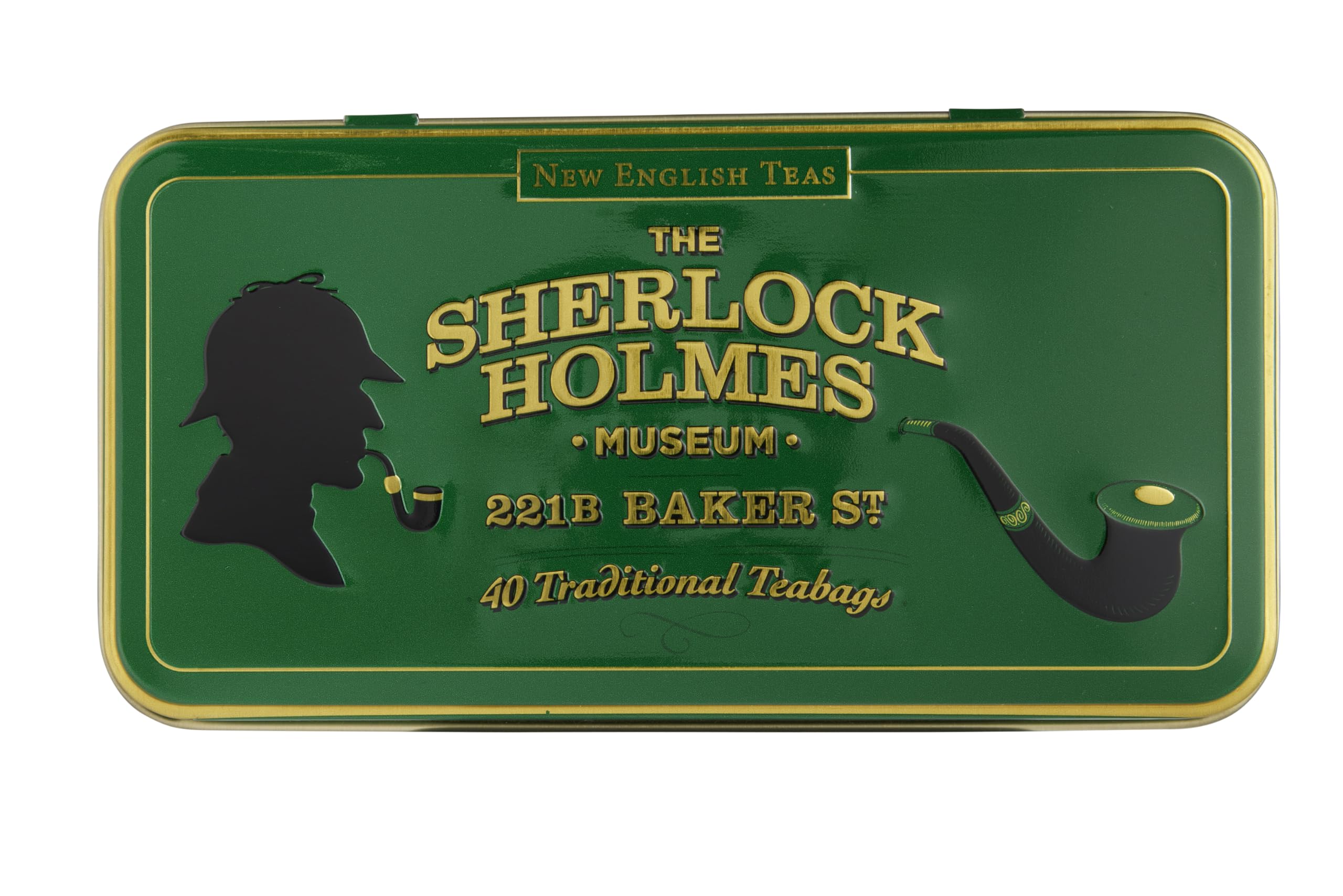 Sherlock Holmes Tea Tin with 40 English Breakfast Teabags - New English Teas 10