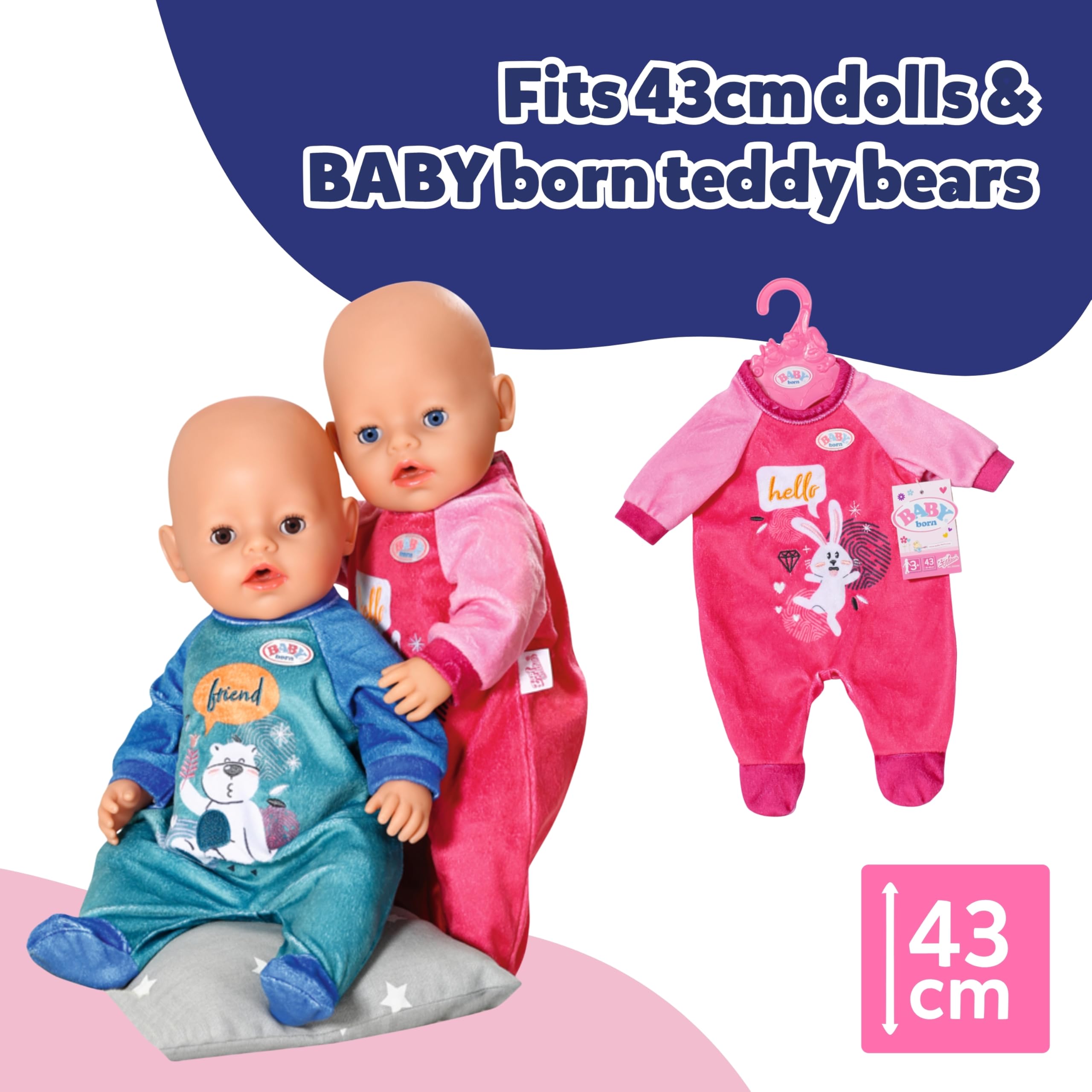 BABY born Nightfriends for babies Romper Pink 43cm (832646) 4