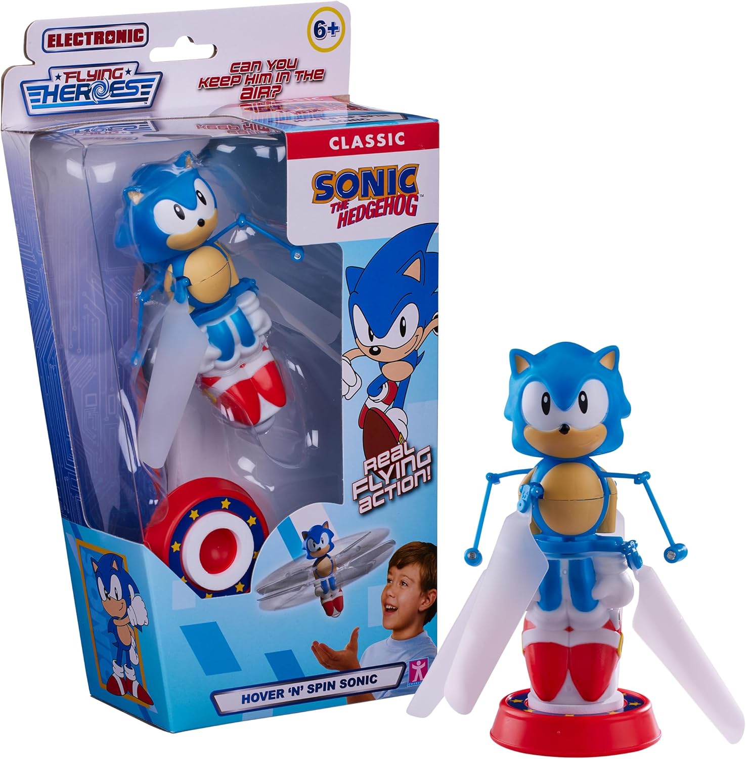 Hover 'n' Spin Sonic - Electronic Flying Action Figure with Real Flying Action 1