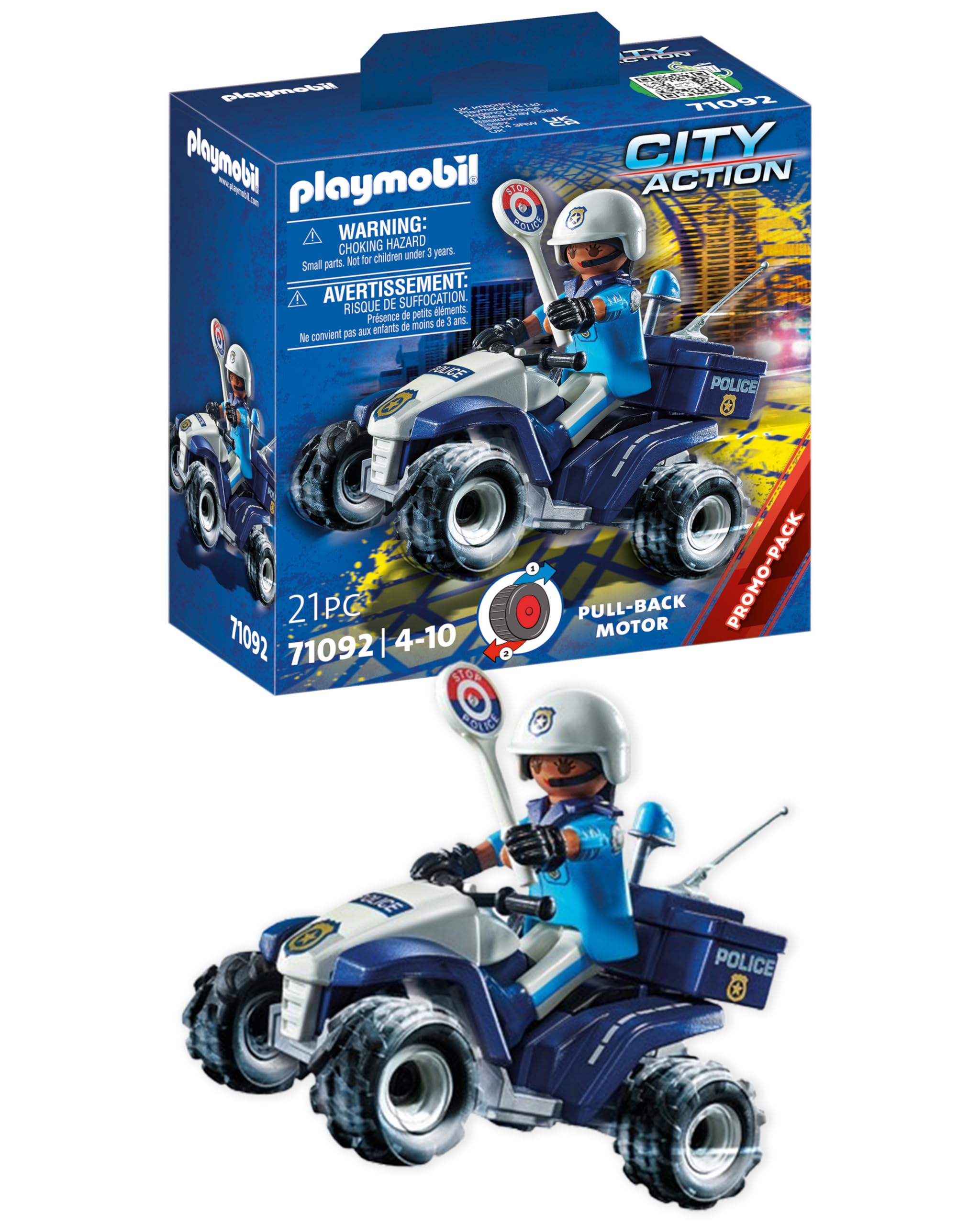Playmobil 71092 Farm Tractor Playset with Farmer and Police Figure - Ages 4+ 2