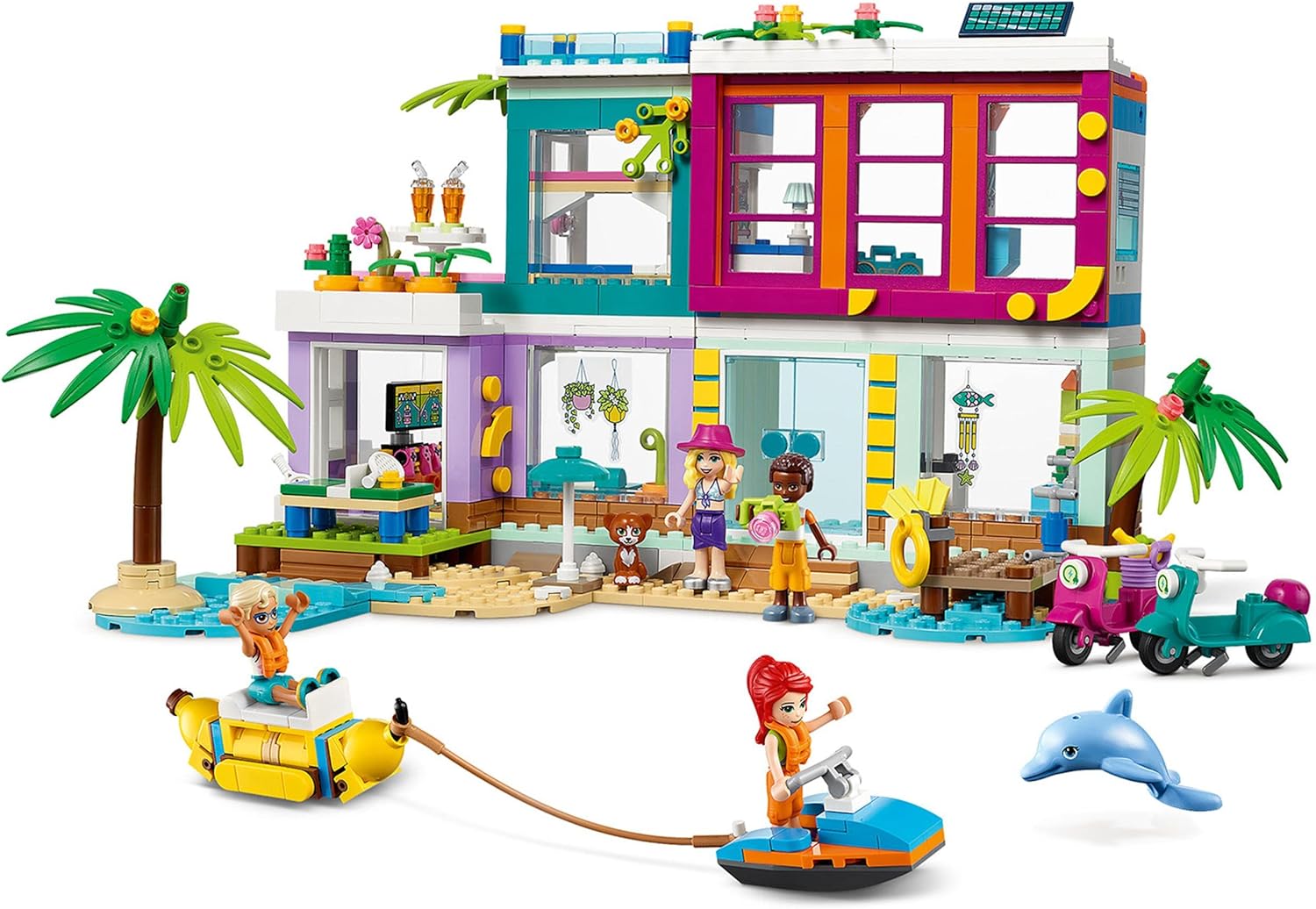 LEGO 41709 Friends Holiday Beach House Set - 686-Piece Building Playset for Ages 7+