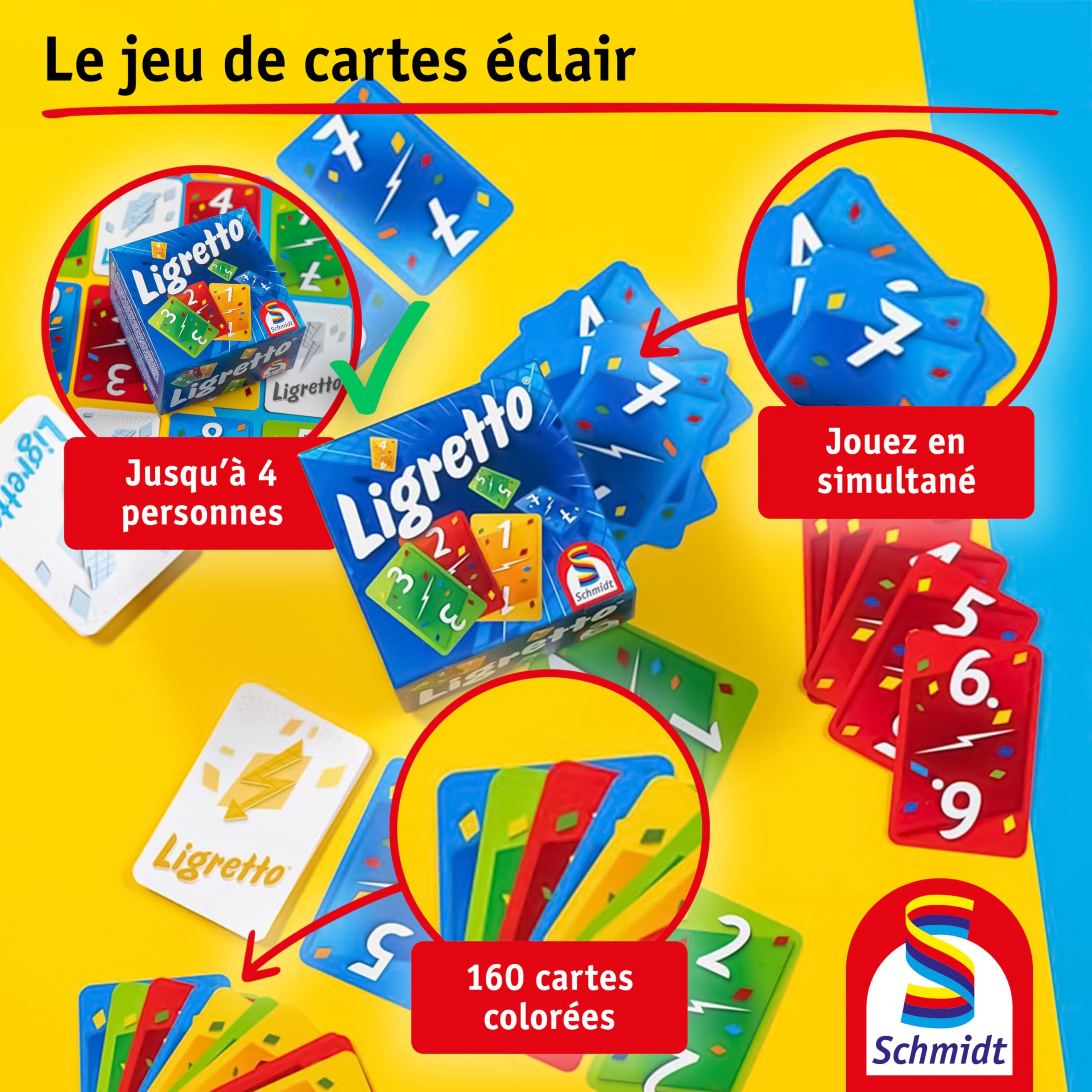 Schmidt Ligretto Red Card Game | Ages 8+ | 2-4 Players | 15 Min Playtime 6