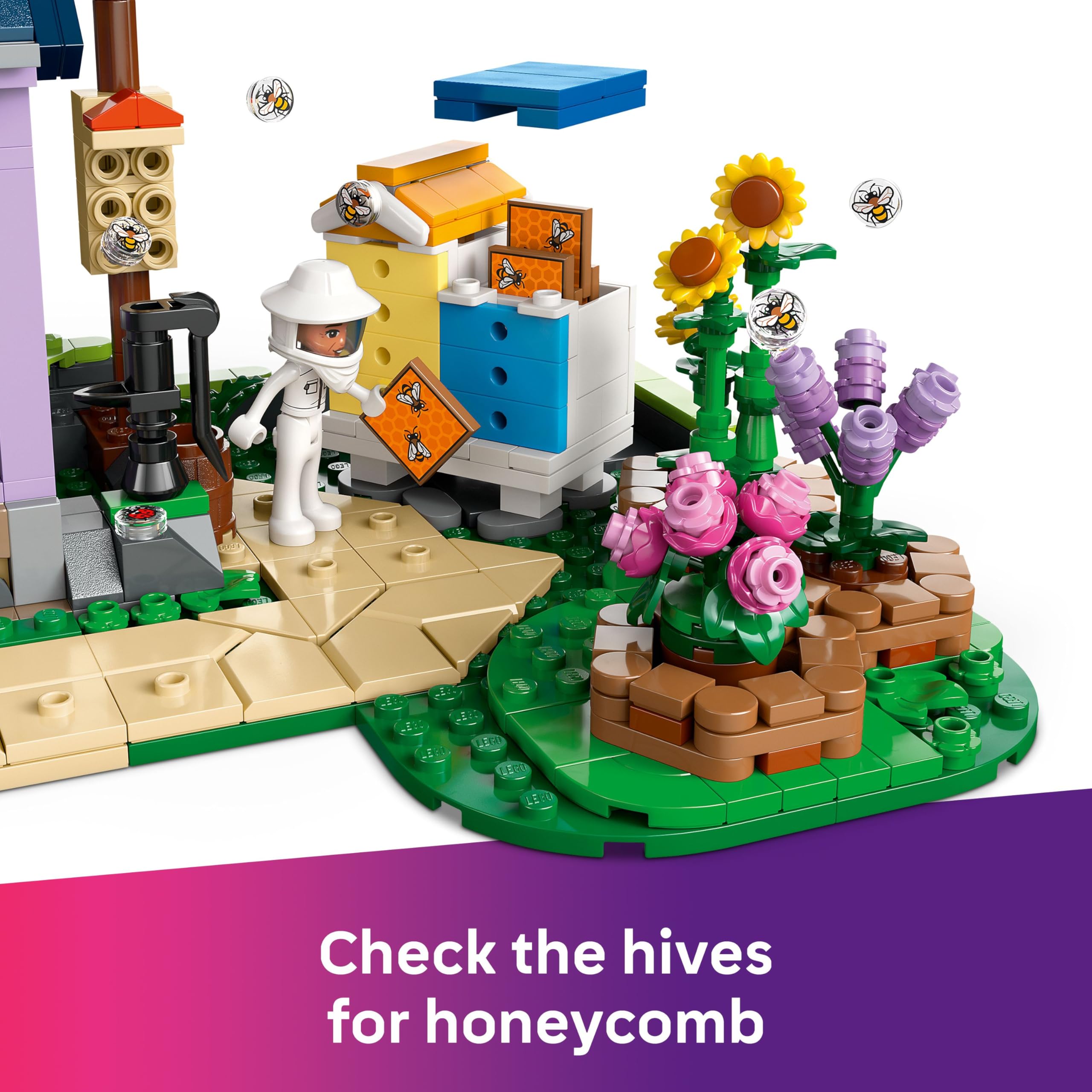 LEGO Friends Beekeepers’ House and Flower Garden Playset - 1161-Piece Building Set with 4 Mini Dolls, Cat and Rabbit Figures for Ages 12+ 15