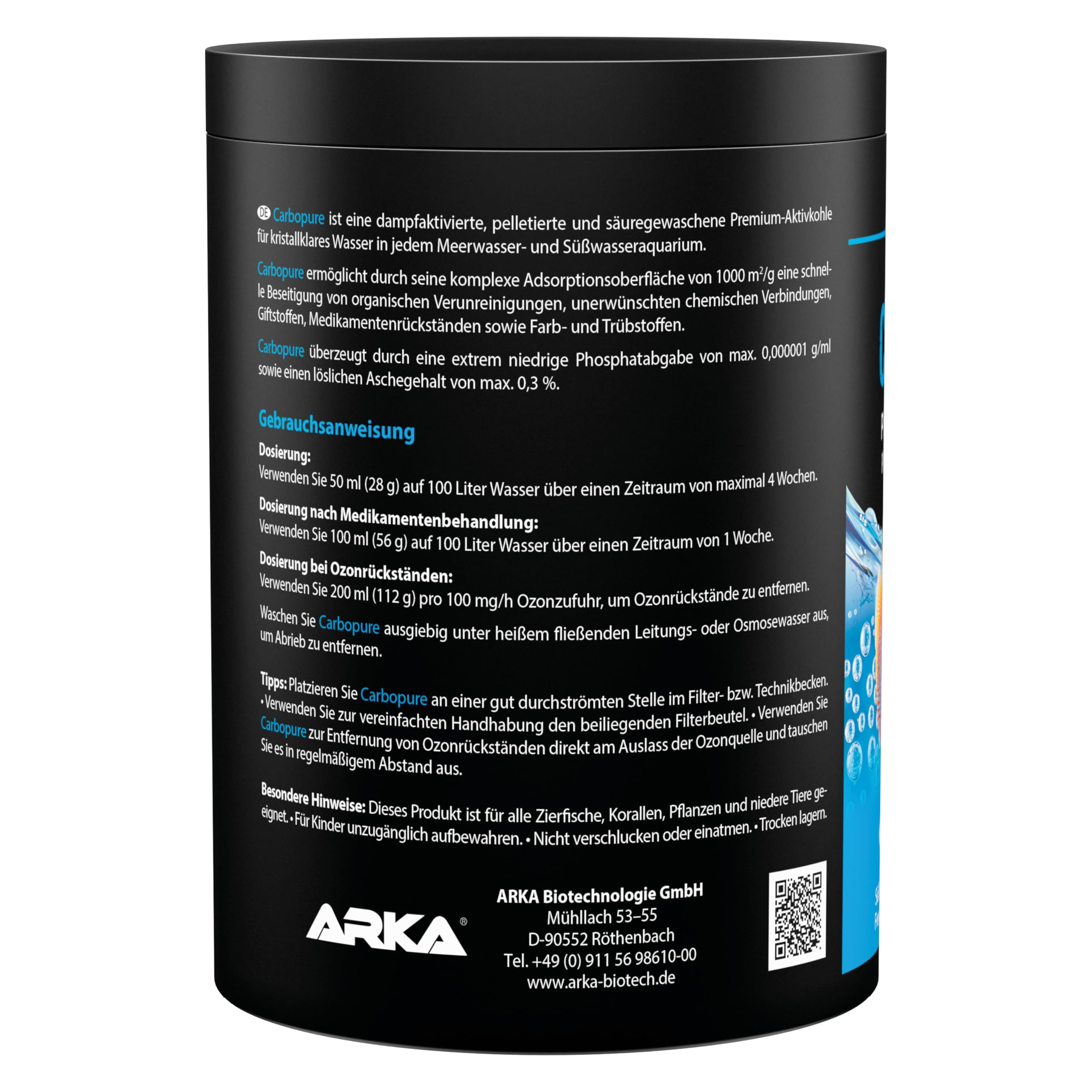 ARKA Carbopure Activated Carbon - 1000 ml | Removes Cloudiness, Dyes & Residue