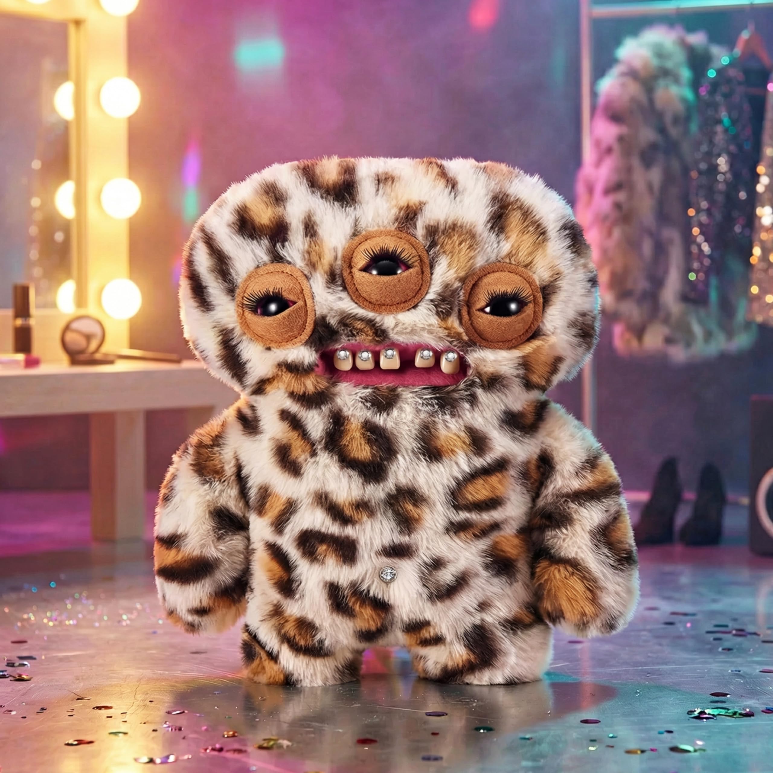 Fuggler Annoyed Alien Soft Doll - 9 Inch Plush | Leopard Print | Unisex Children 2