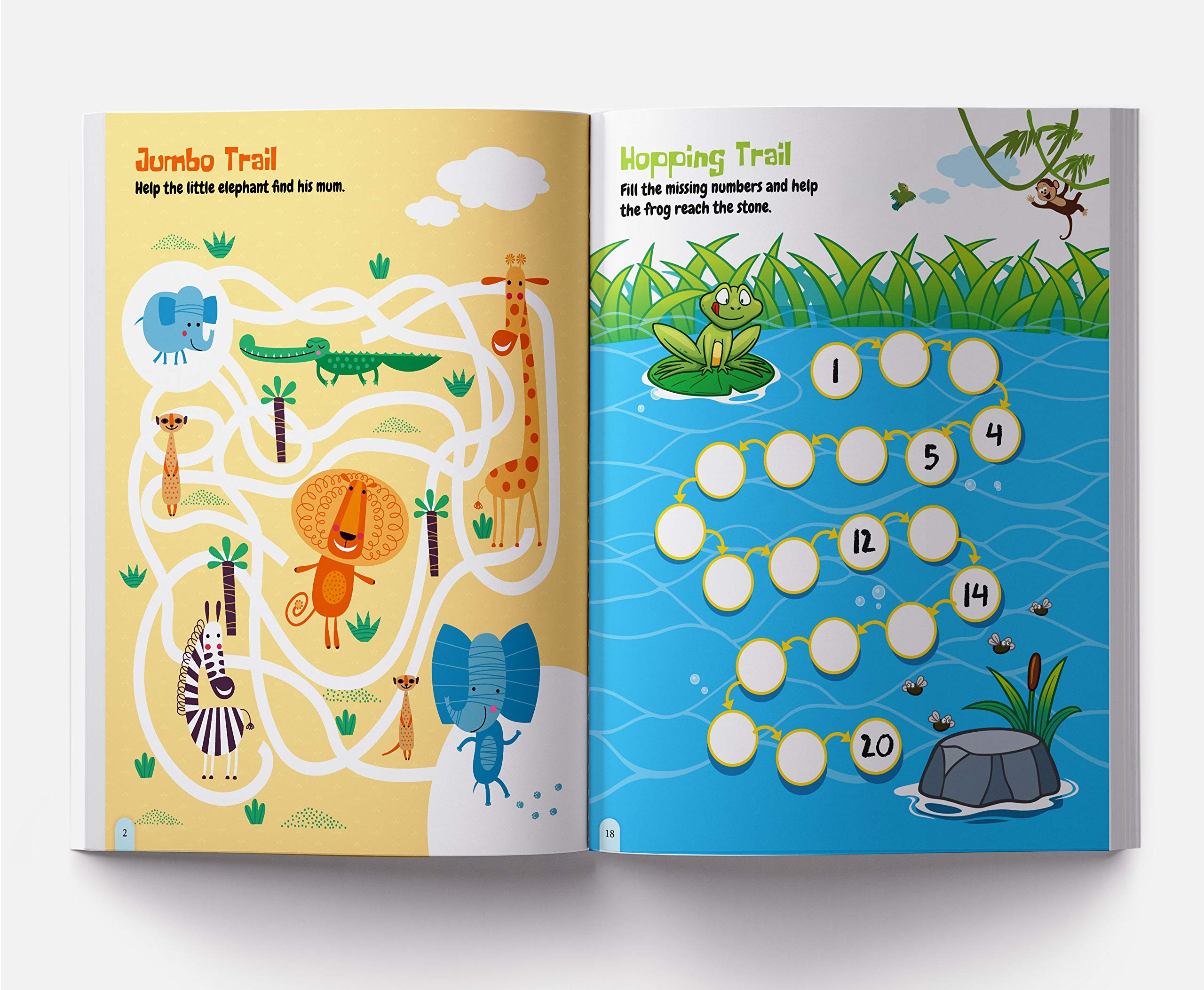 Wonder House 101 Brain Booster Activity Book - Mazes, Coloring & Puzzles for Ages 3-5 6