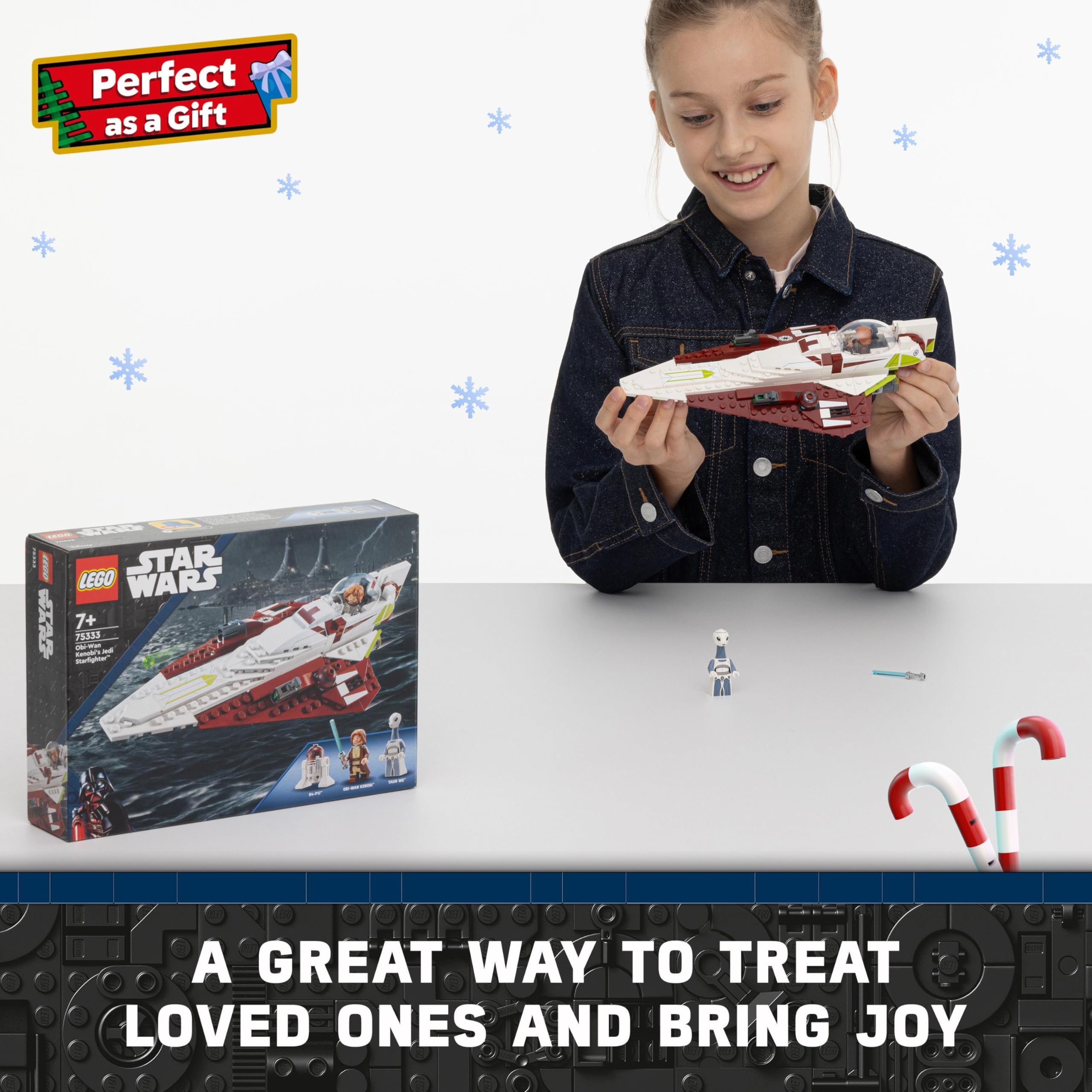 LEGO 75333 Star Wars Obi-Wan Kenobi’s Jedi Starfighter Building Set for Kids 7+