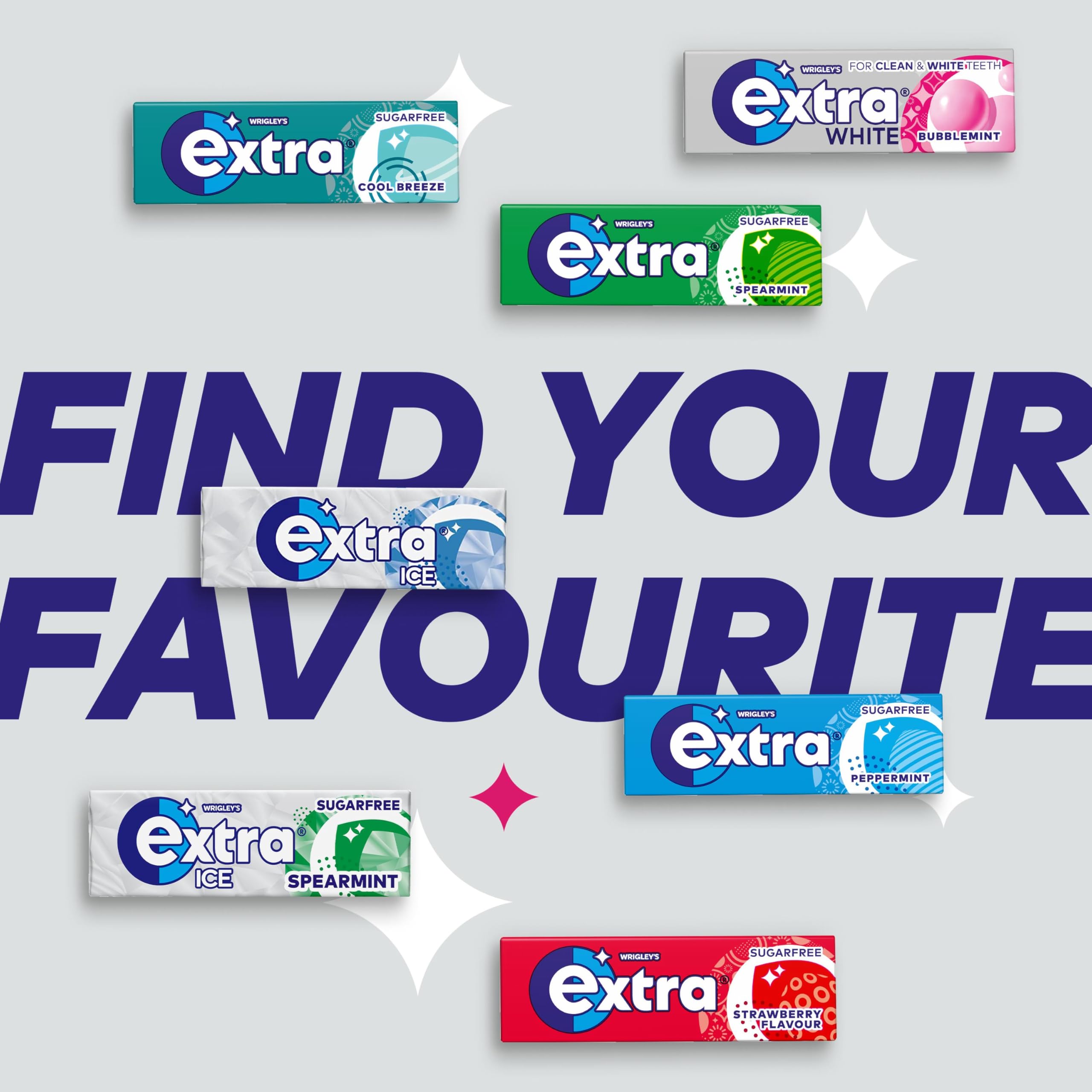 Extra - White Bubblemint Chewing Gum (46 Pieces, Sugar Free with Xylitol) 6