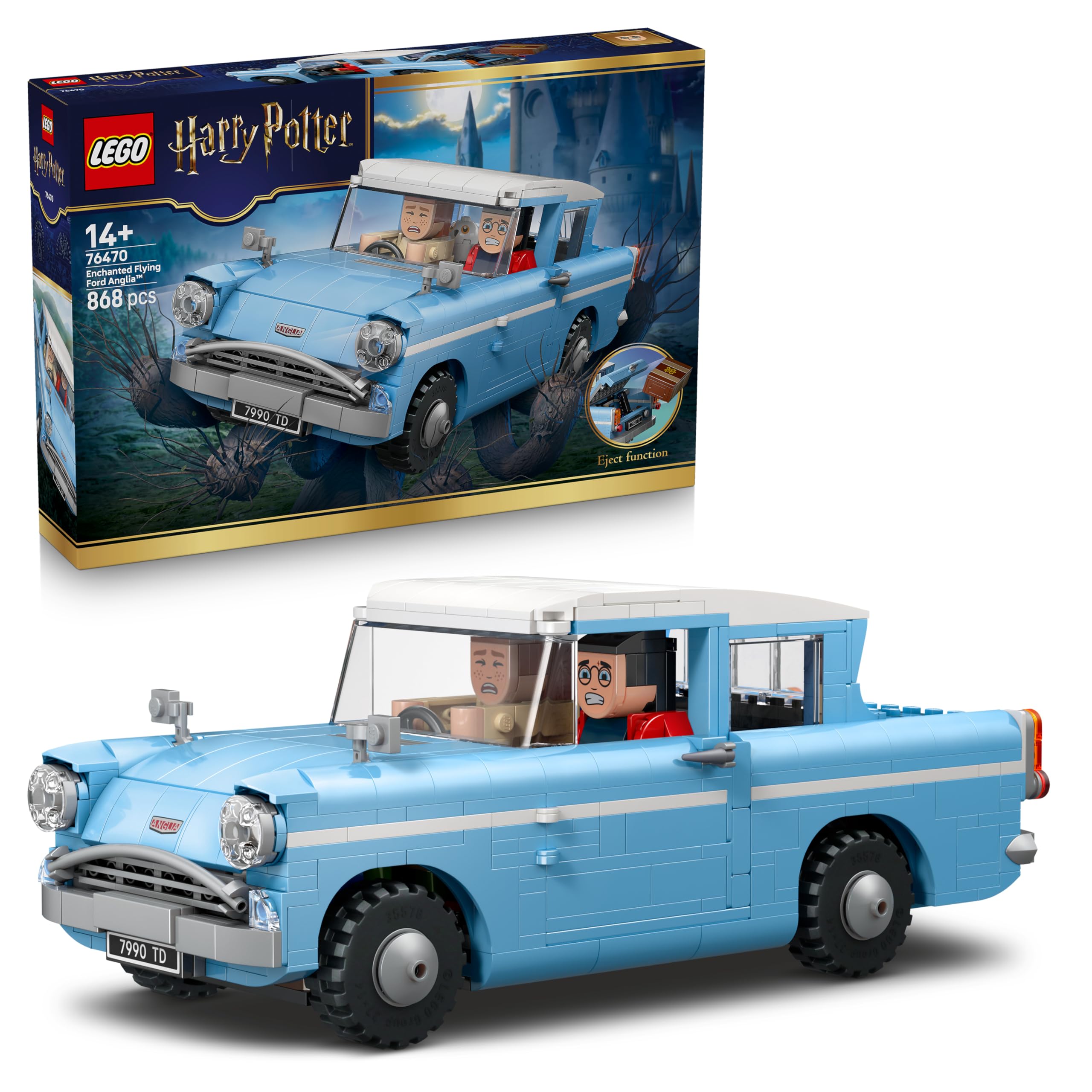 LEGO Harry Potter Enchanted Flying Ford Anglia Car Model Kit 76470 | Ages 14+