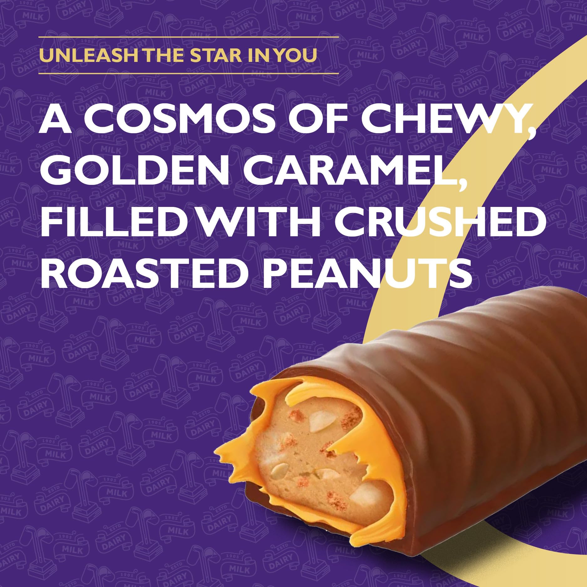 Cadbury Starbar Chocolate Bar, Milk Chocolate with Caramel & Peanut Centre, Pack of 32 (49g Each) 6