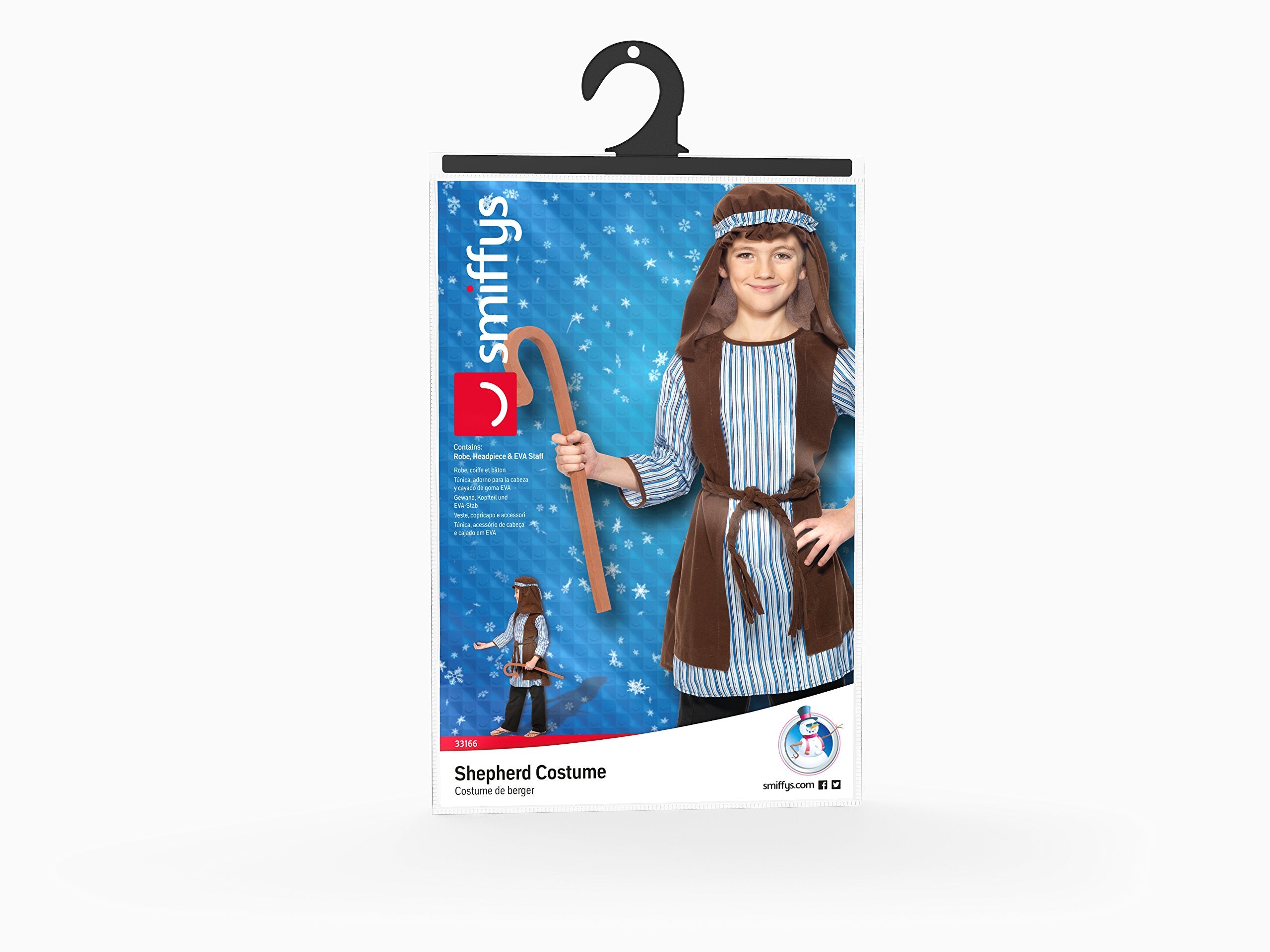 Smiffys Kids Deluxe Shepherd Costume - Brown, Age 7-9 Years 4