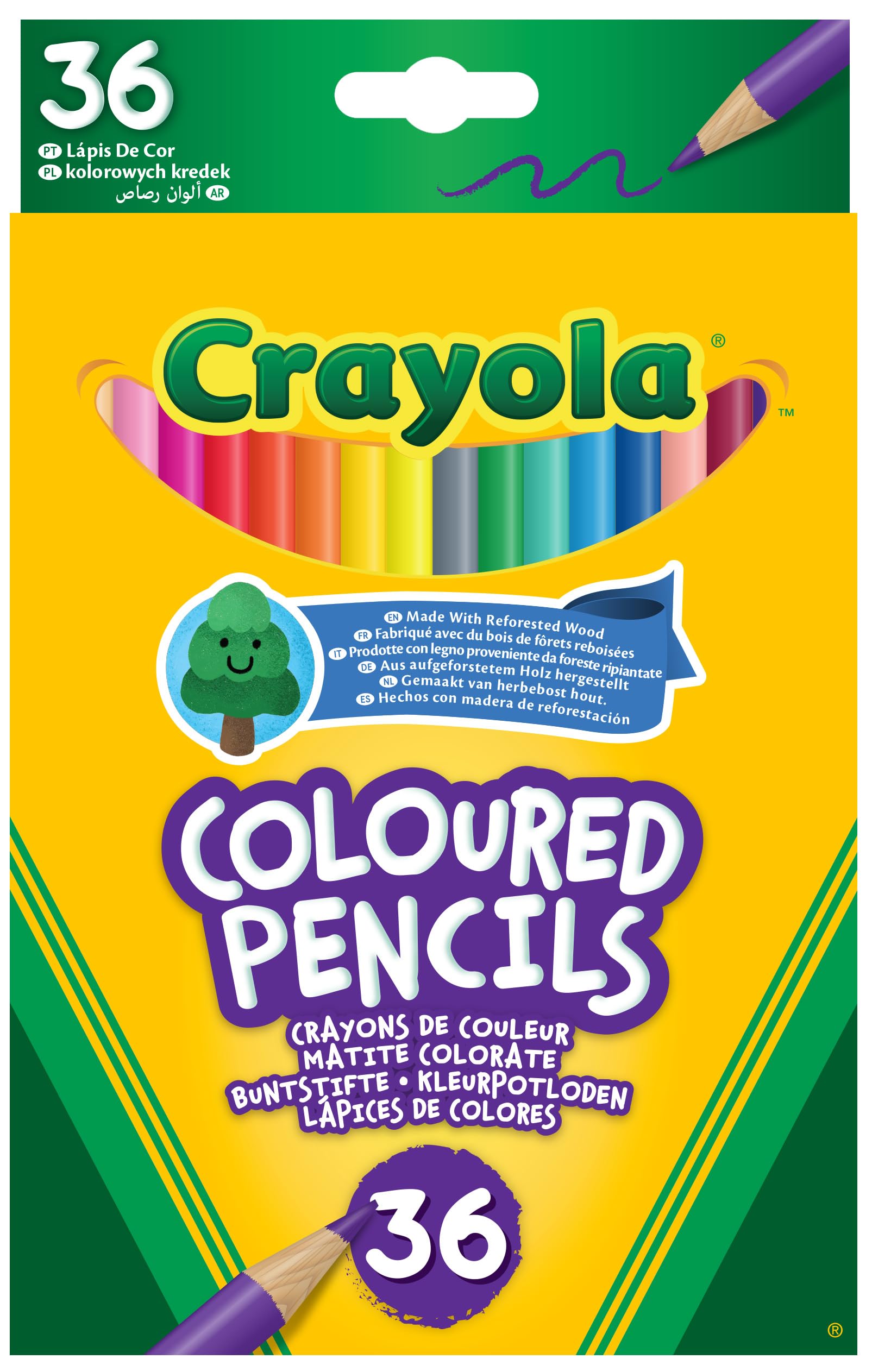 CRAYOLA Colouring Pencils - 36 Count Pack | Bright & Blendable | Pre-Sharpened