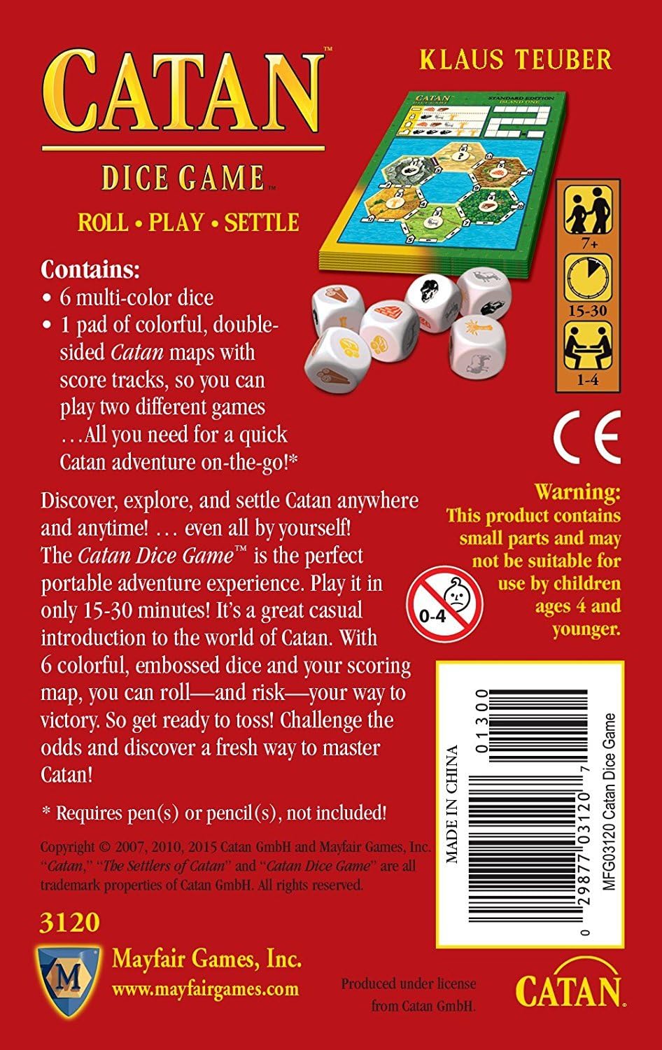 Catan Studio Catan: Dice Game Clamshell Edition 6