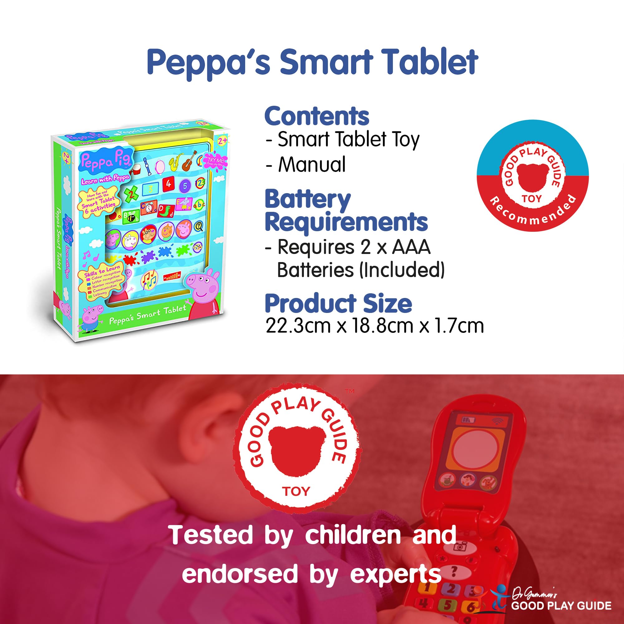 Peppa Pig Peppa's Smart Tablet - Interactive Learning for Ages 2+ 5