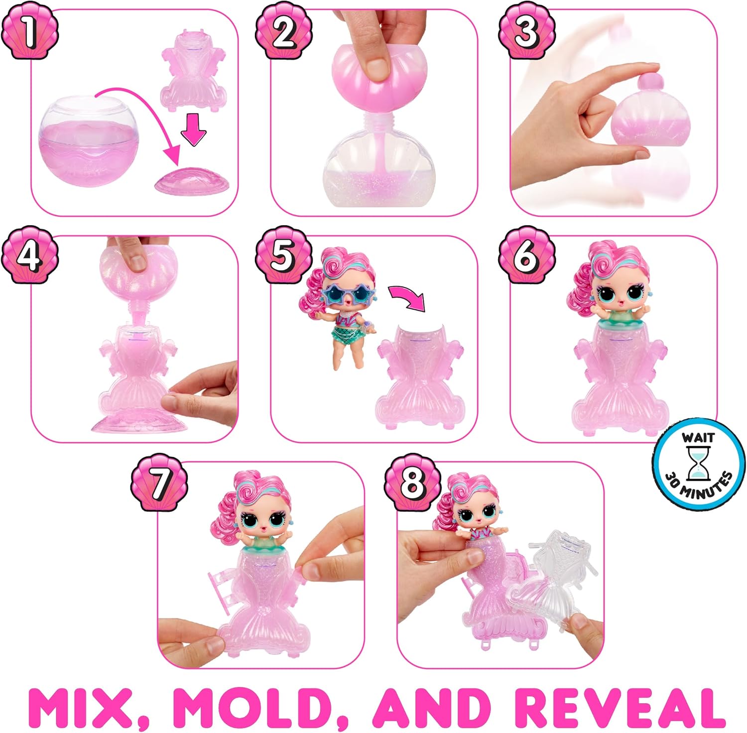 L.O.L. Surprise! Mermaids Tots - Colour Change Tail Fashion Dolls for Kids 4-8 5