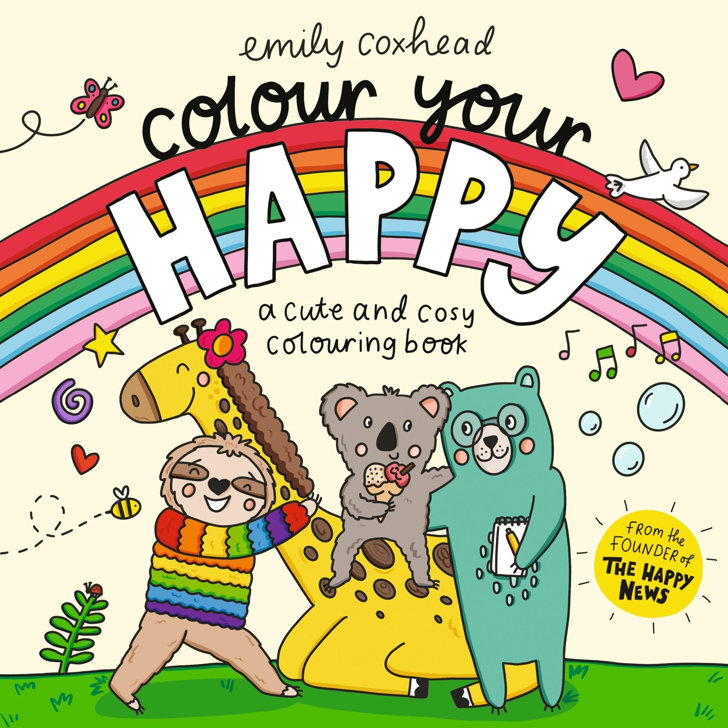 Colour Your Happy: A Mindfulness & Meditation Colouring Book for Kids and Adults by Emily Coxhead 1