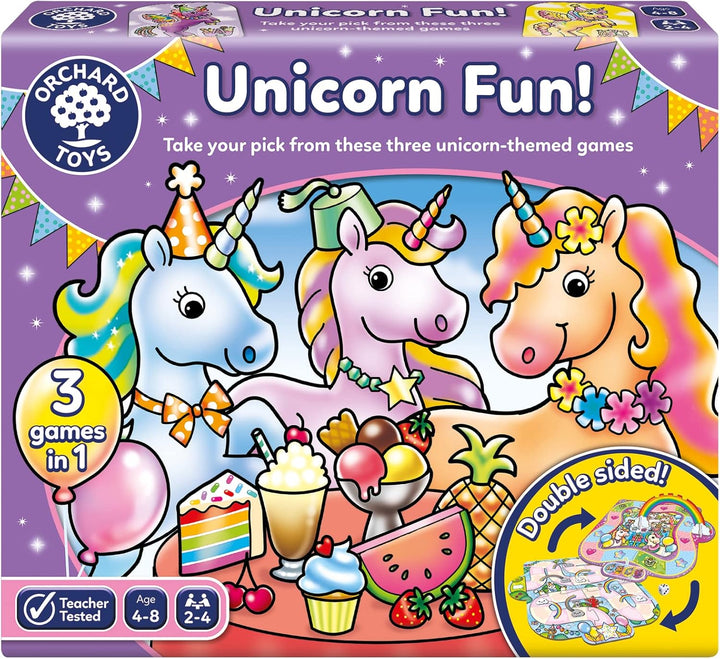 Orchard Toys Unicorn Fun! 3-in-1 Board Game