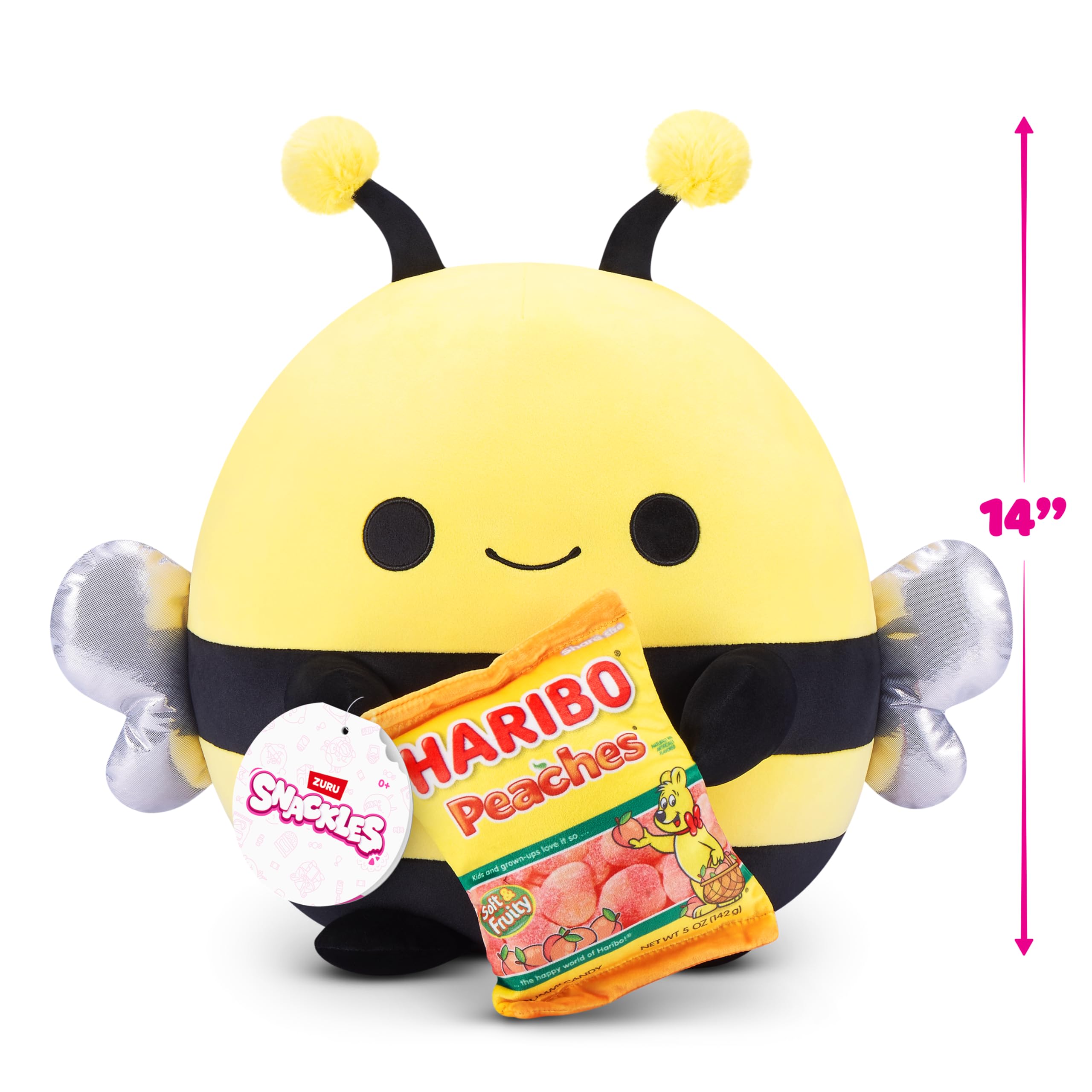 Snackles Series 3 14-inch Plush - Izzy by ZURU, Collectible Soft Stuffed Animal with Snack Accessory 4