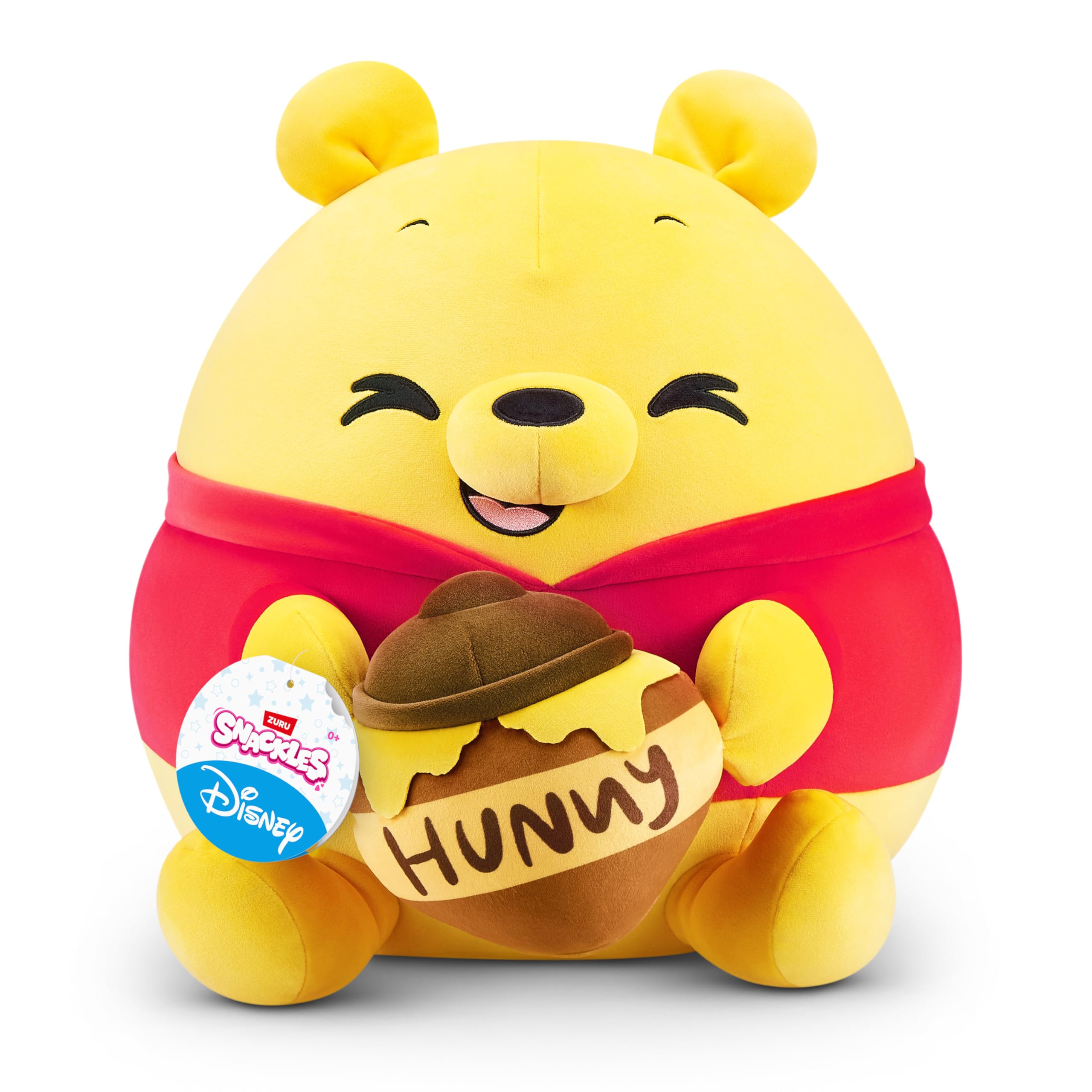 Snackles Disney 14-inch Plush - Winnie the Pooh by ZURU, Soft Stuffed Animal with Snack 1