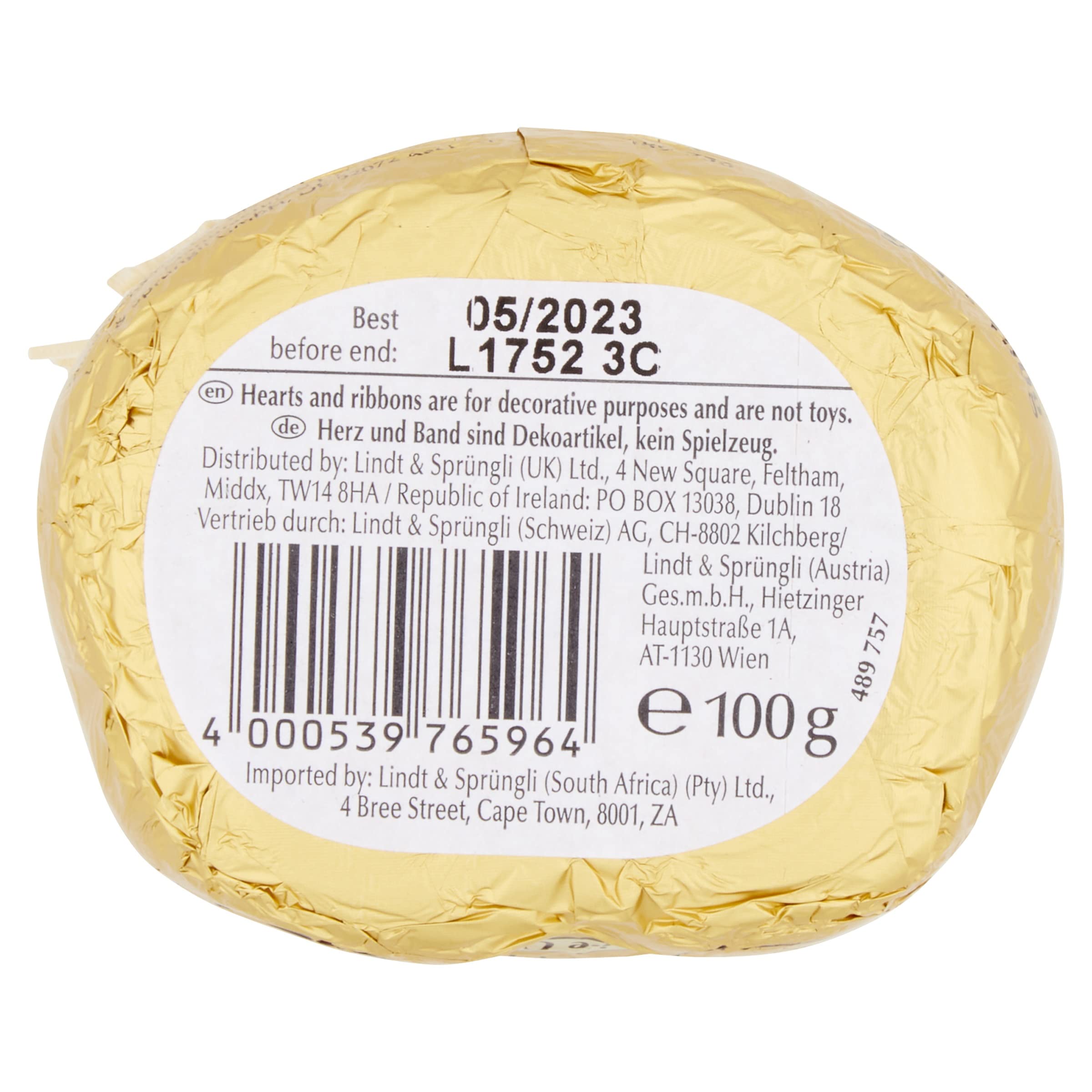 Lindt Teddy Christmas White Chocolate – 100g – Festive Gold Foil Gift 10