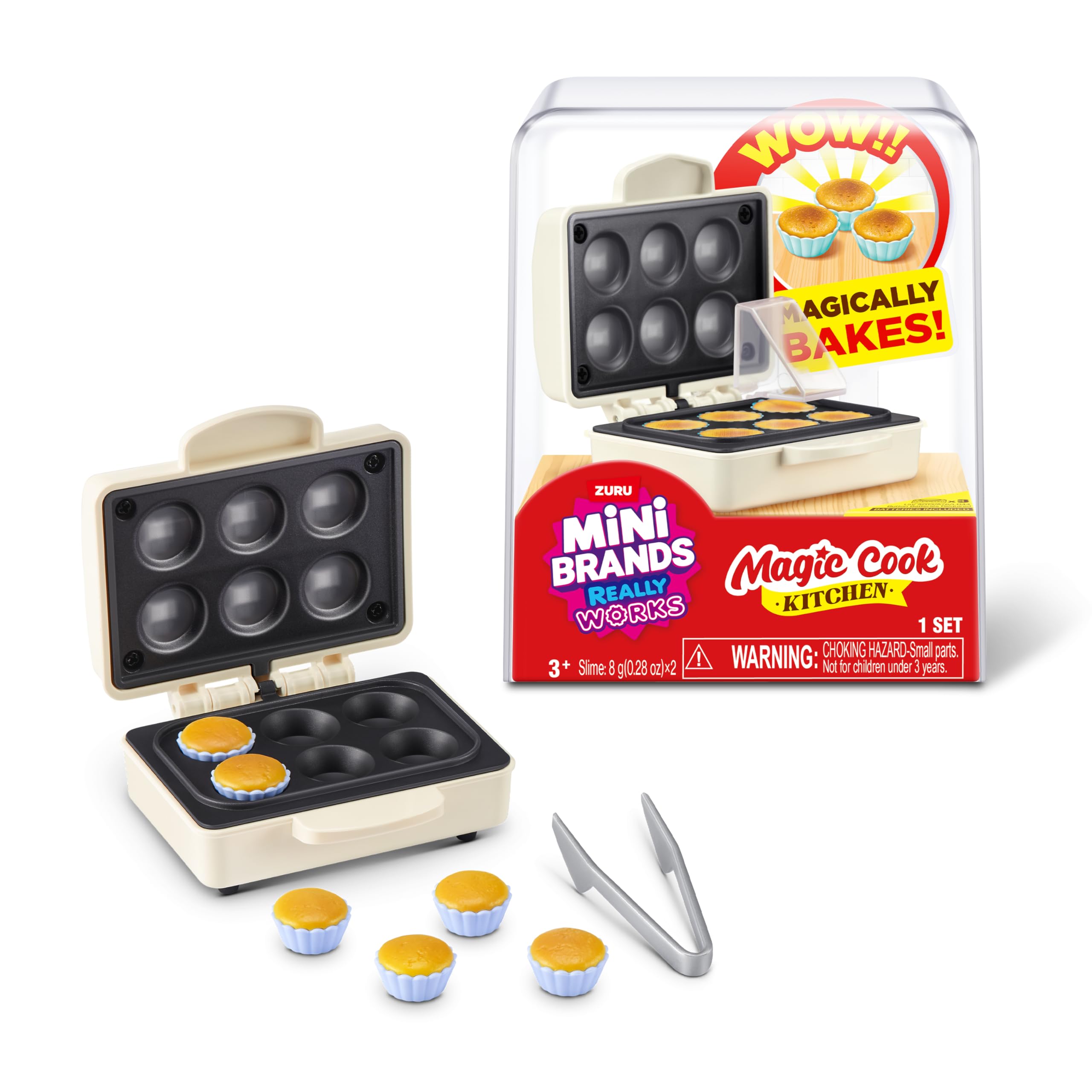 Mini Brands Magic Cook Kitchen Cup Cake Maker - Working UV Light | Miniature | Ages 3+