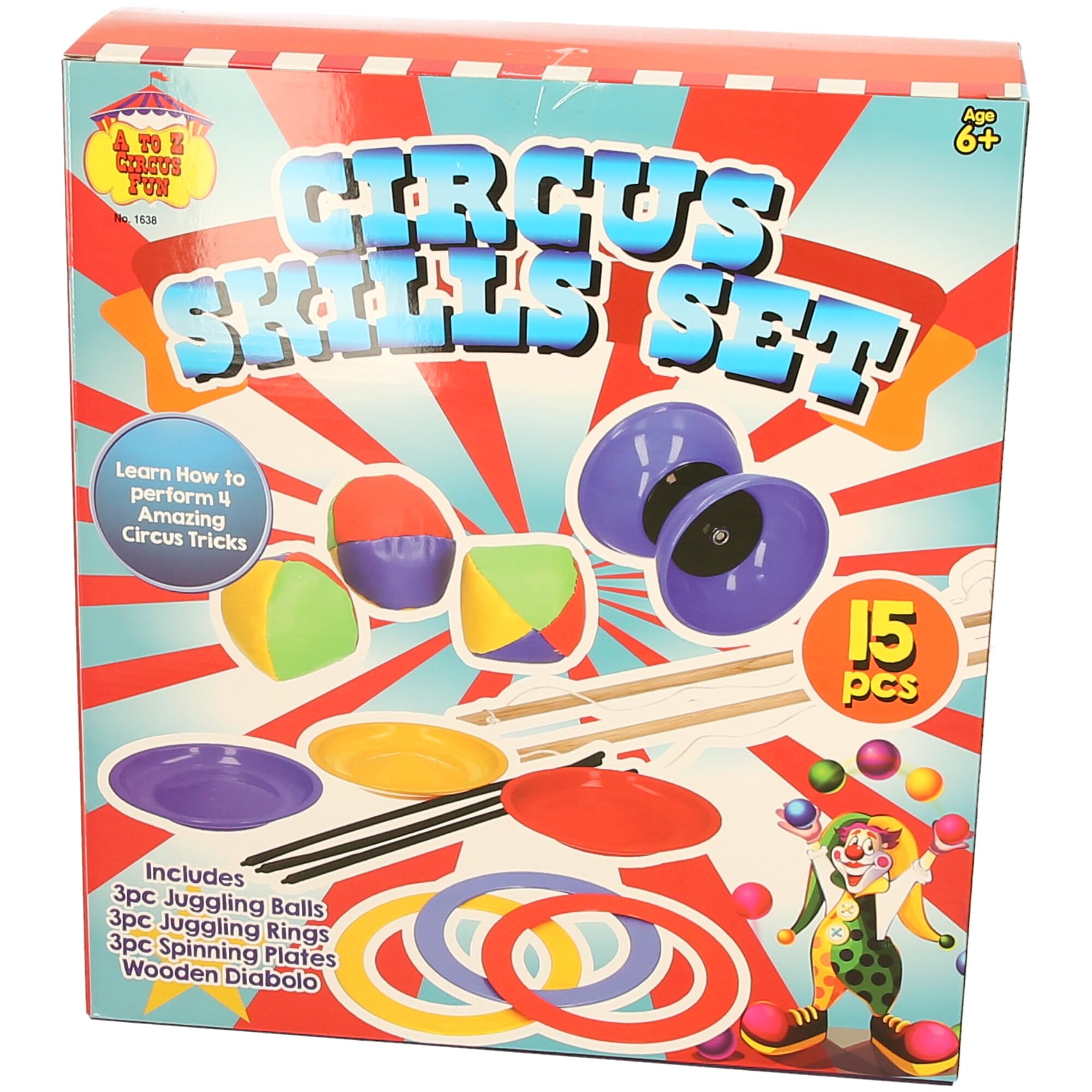 Tent Fun Circus Skills Set - 15-Piece Juggling & Spinning Toys for Kids 6+ 13