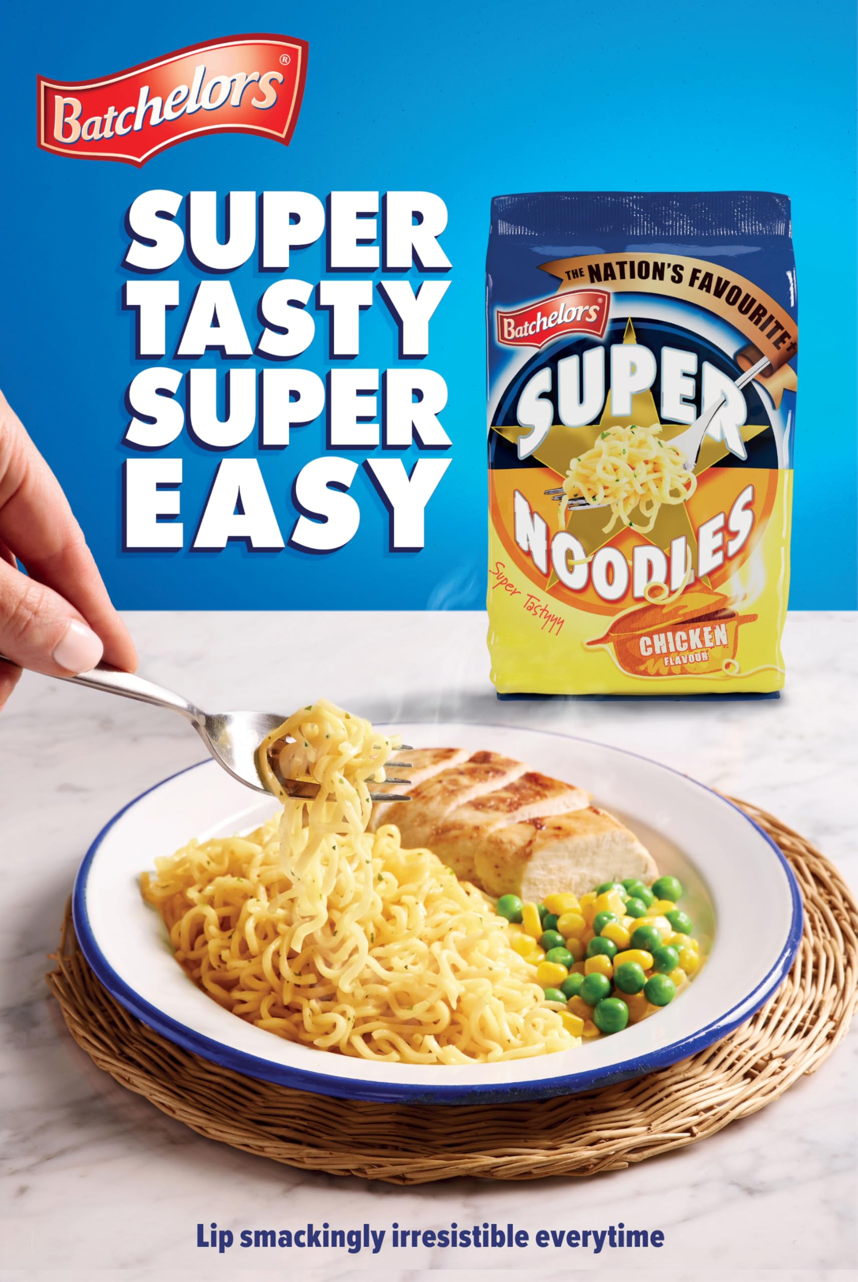 Batchelors Super Noodles Chicken Flavour Instant Snack 90g 6