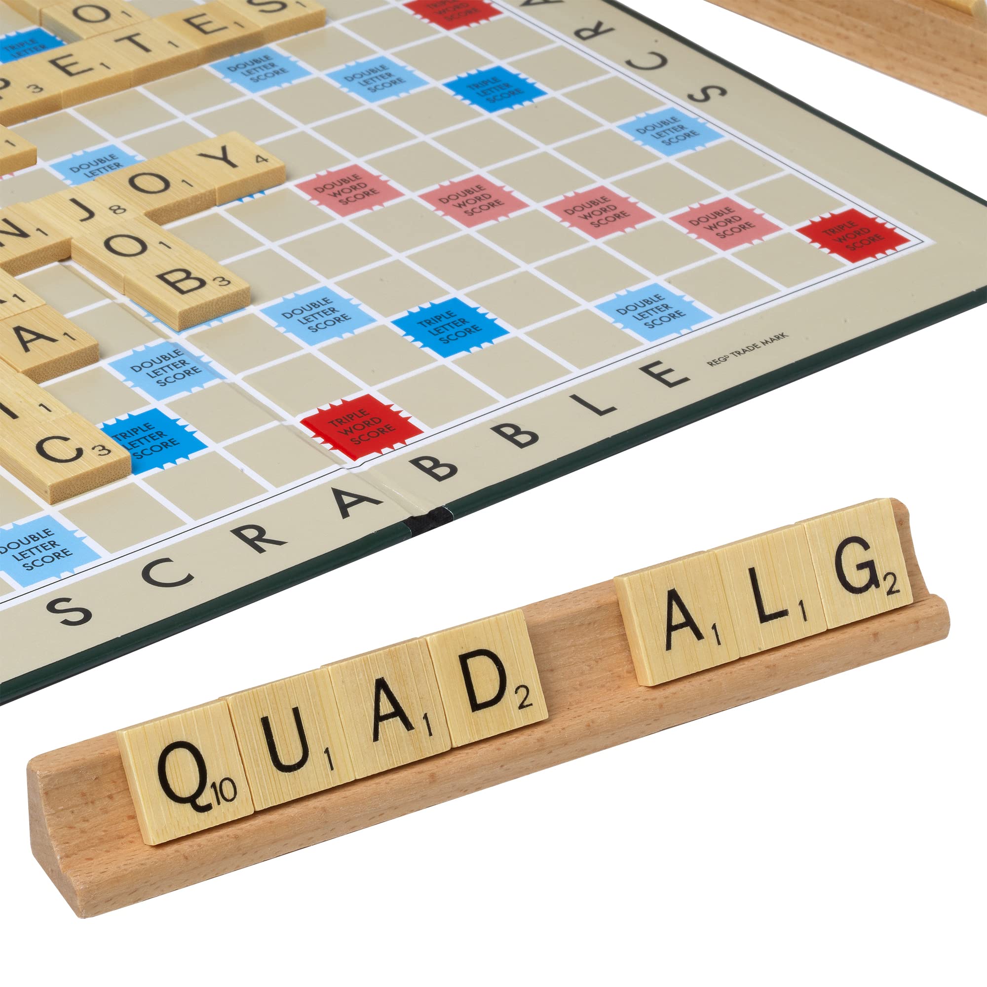 Ideal Scrabble Classic Board Game with Wooden Tiles, 2-4 Players 2
