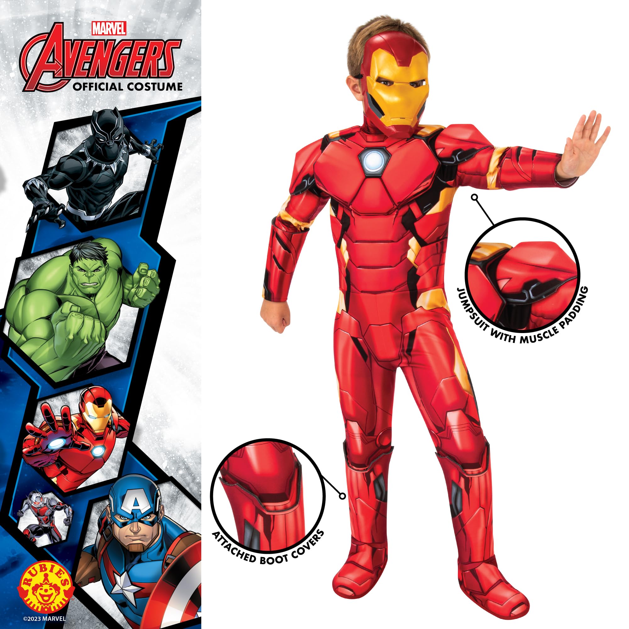 Rubies Iron Man Deluxe Fancy Dress Costume - Boys, Multicolour, Size 5-6 Years 3
