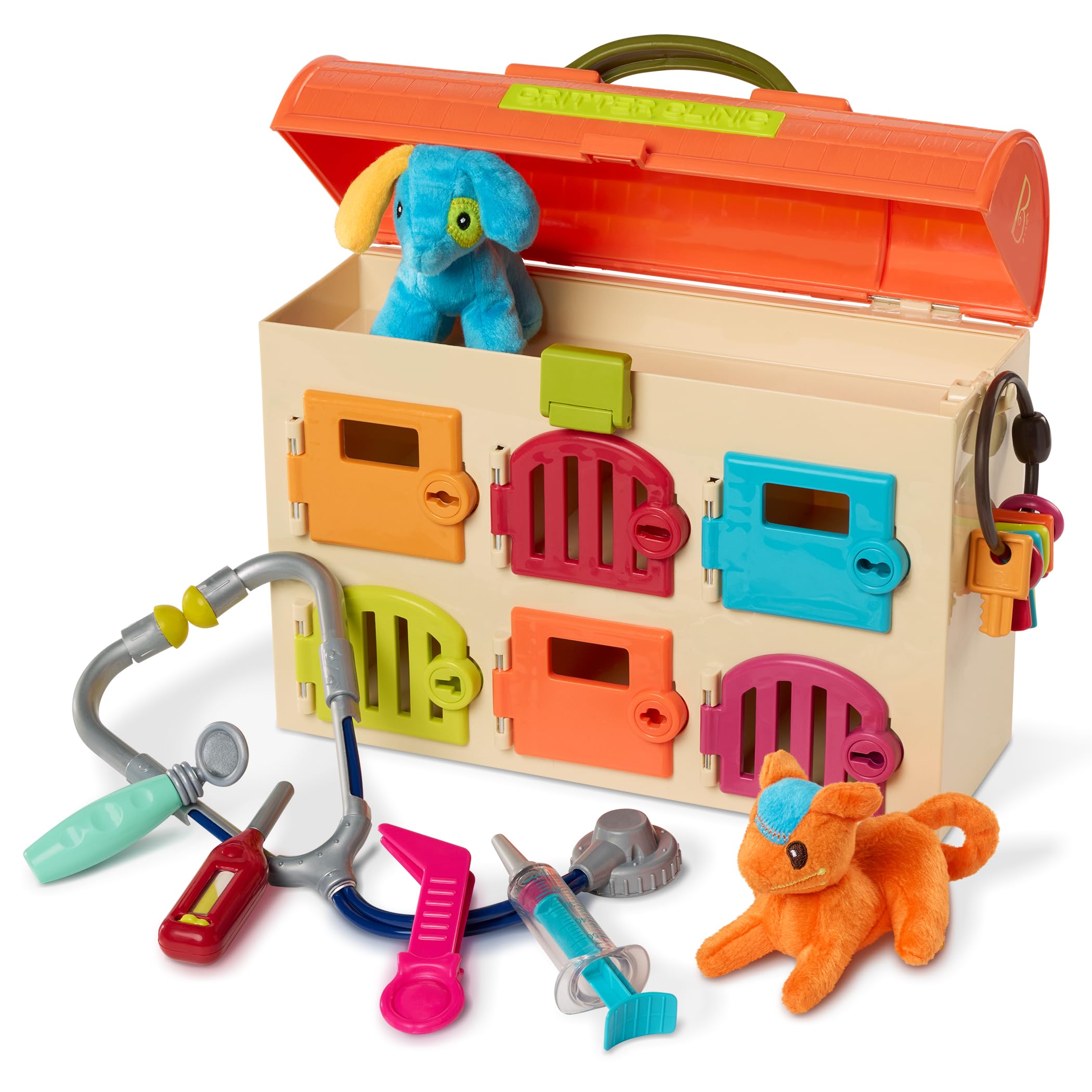 B. toys Critter Clinic Vet Set - 9 Pieces | Toy Veterinarian Playset | Ages 2+ 1