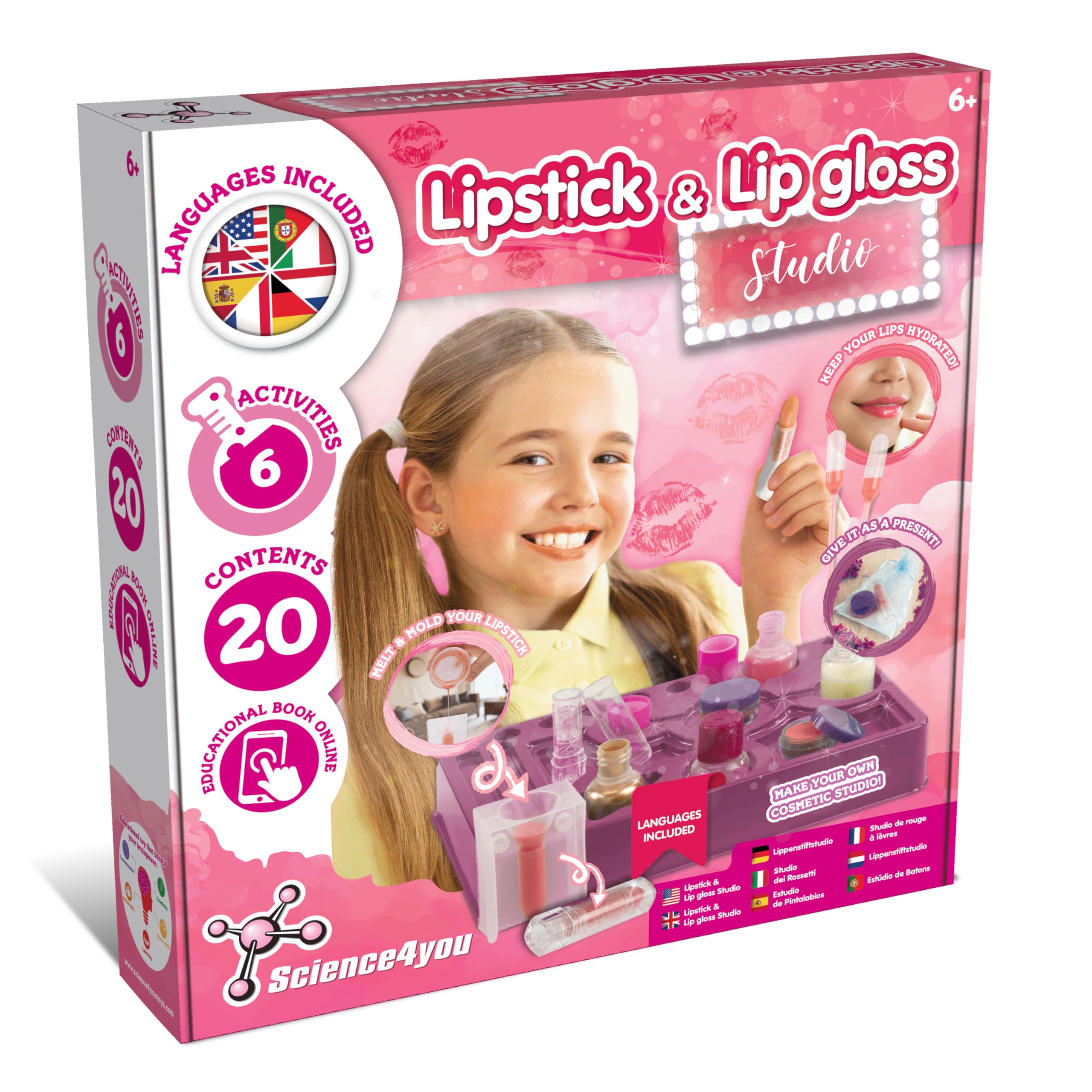 Science4you Lipstick & Lip Gloss Making Kit – DIY Beauty Science Craft Set for Kids 1