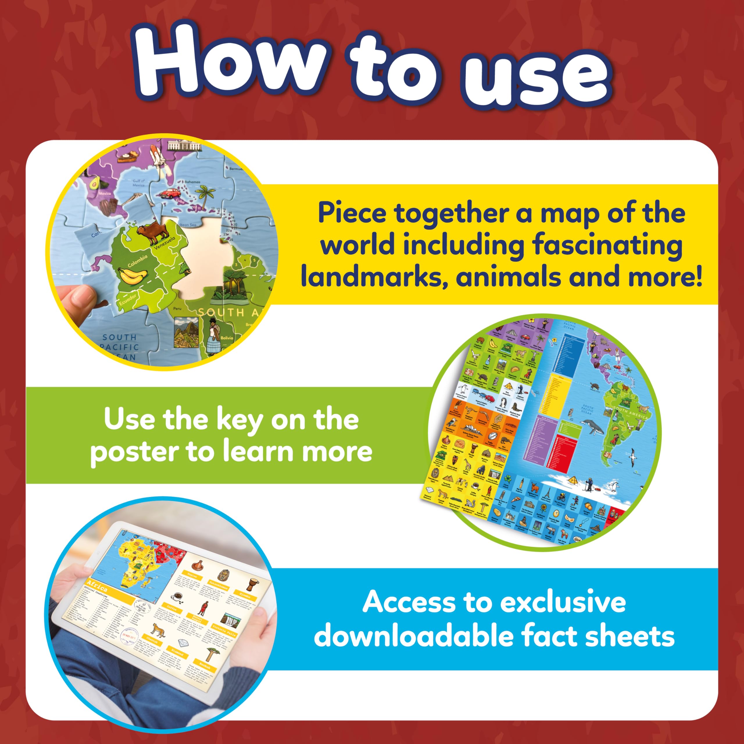 Orchard Toys Map of the World 150-Piece Jigsaw Puzzle with Giant Poster 9