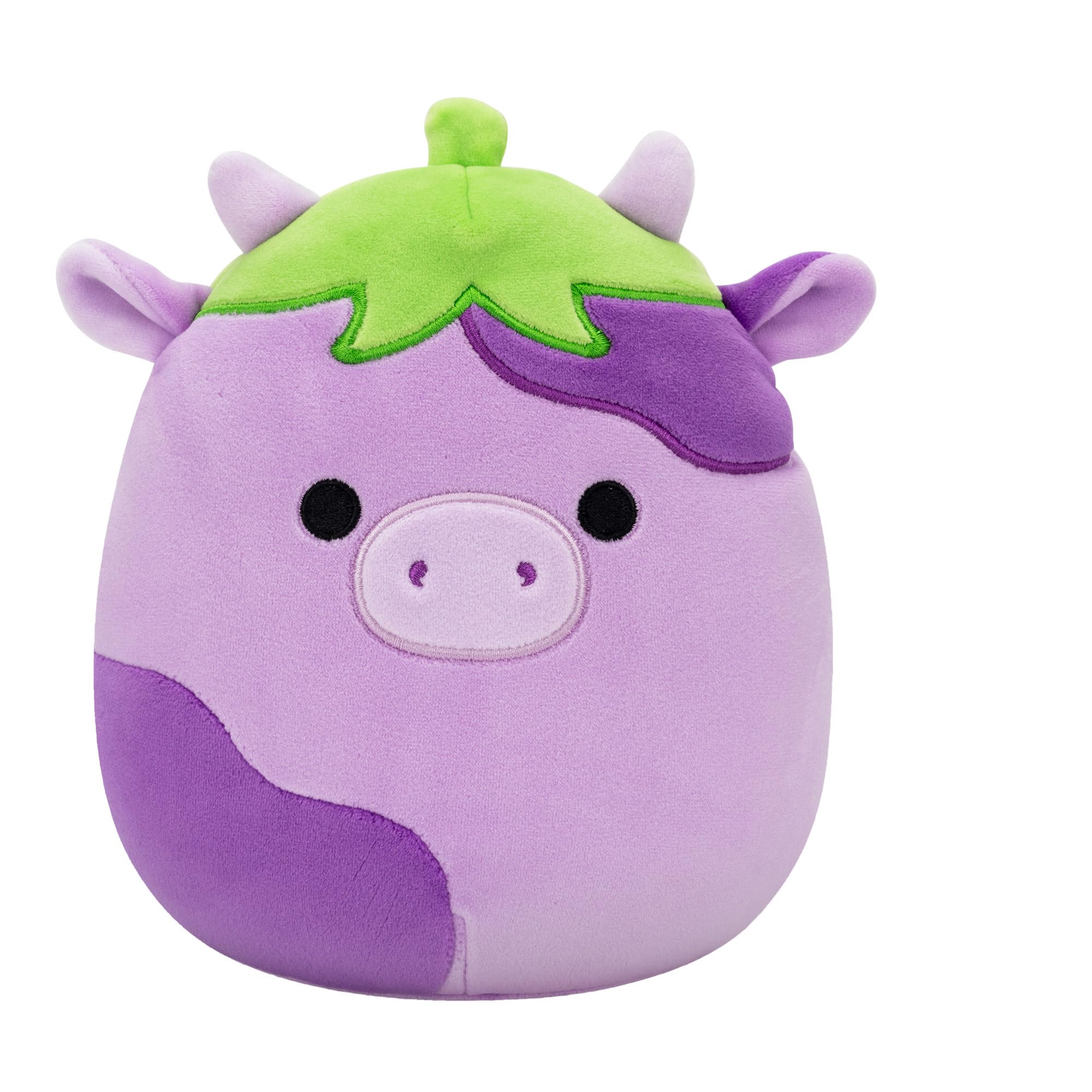 Squishmallows Frederick the Eggplant Cow - 7.5-Inch Plush Collectible for Ages 3+ 4