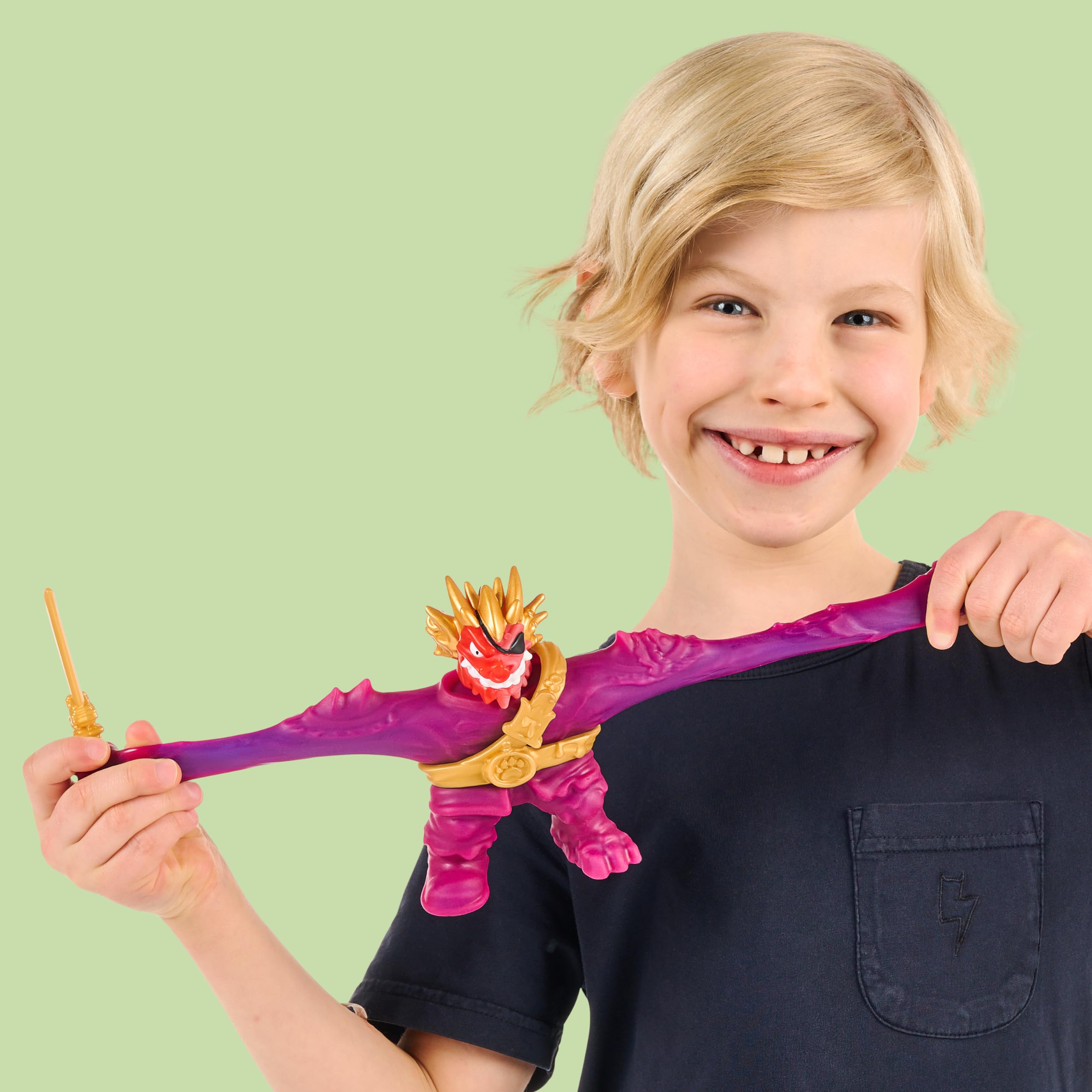 Heroes of Goo Jit Zu Cursed Goo Sea Blazagon - Stretchable Action Figure with Color-Changing Curse Feature 5