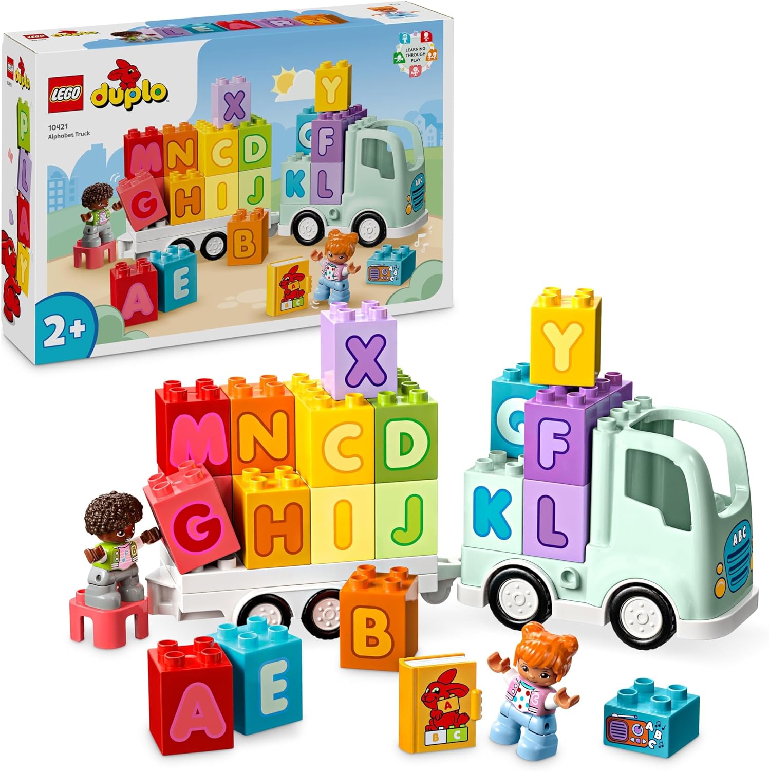 LEGO DUPLO Town Alphabet Truck Toy - Educational Building Playset for Toddlers 2+ 1