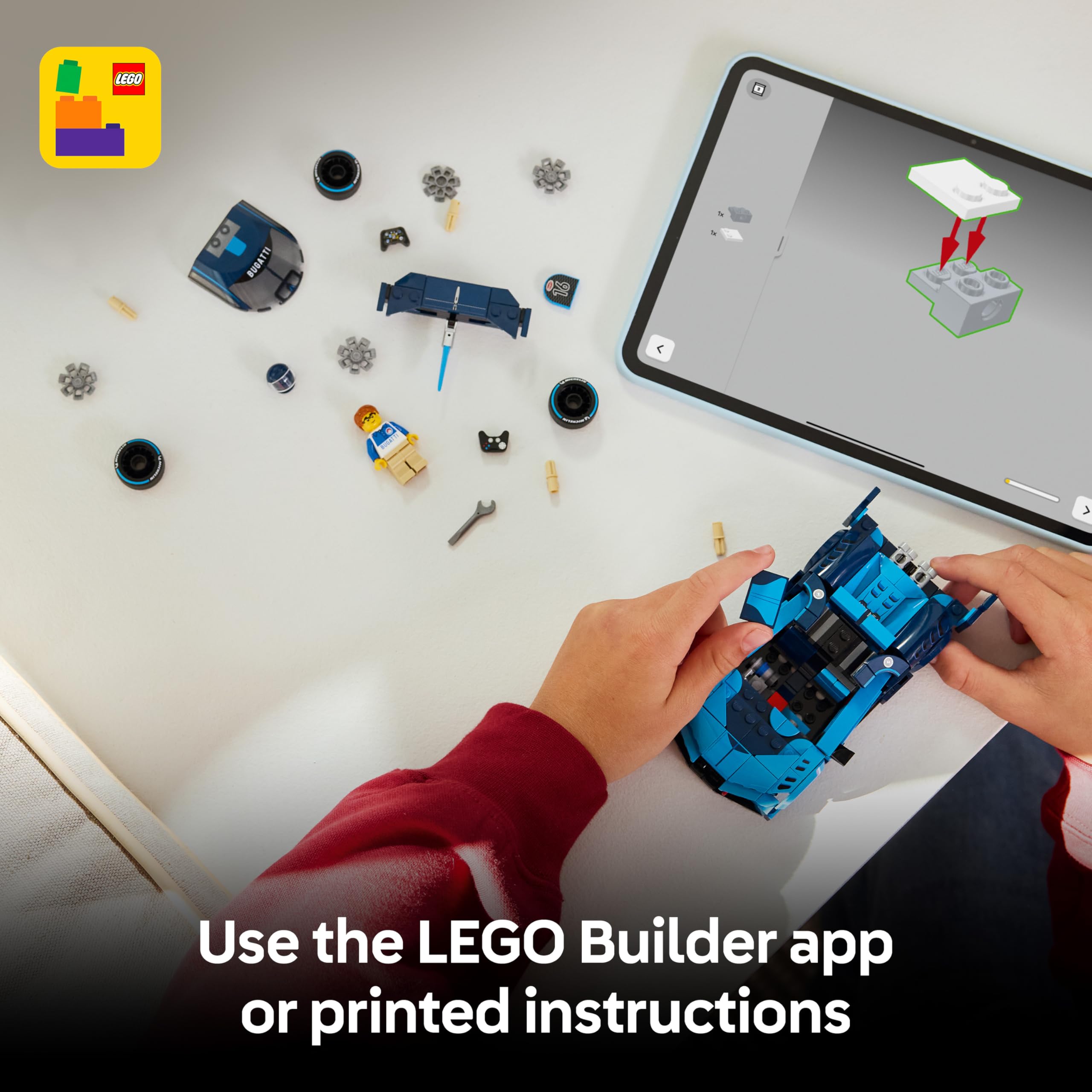 LEGO Speed Champions Bugatti Vision GT Hyper Sports Car Model Kit Toy | 284 Pieces | Ages 9+ 6