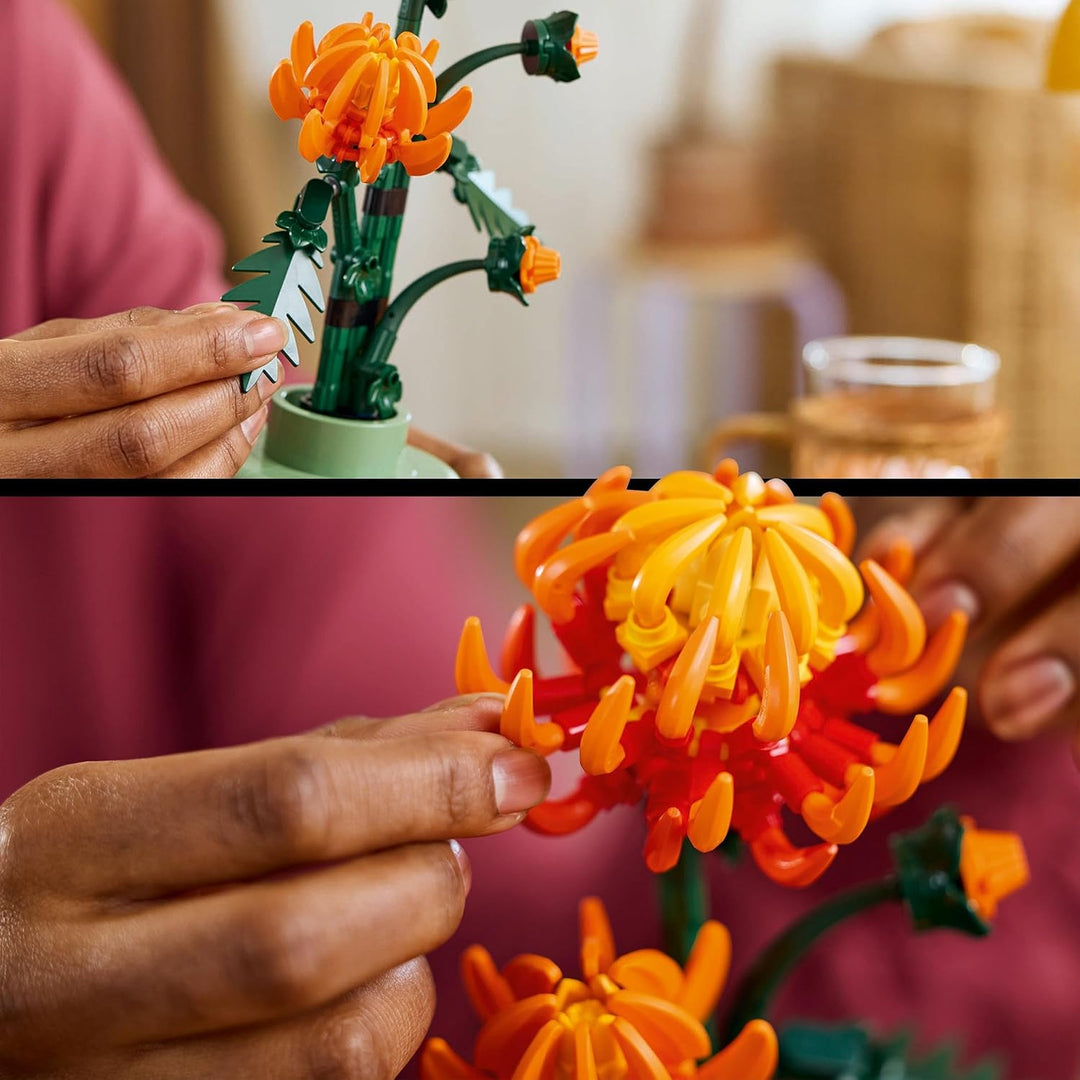 LEGO Icons Chrysanthemum Flower Building Set - 278-Piece Creative Kit for Adults