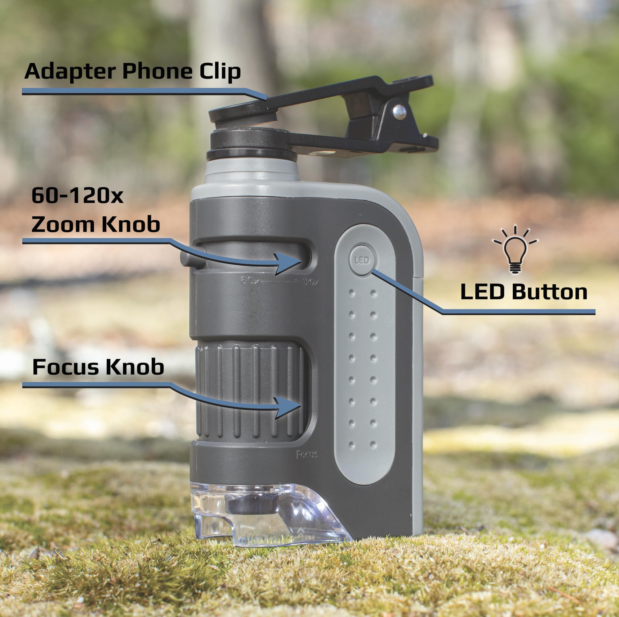 Carson MM-350 MicroBrite Pro Pocket Microscope with Smartphone Adapter 9