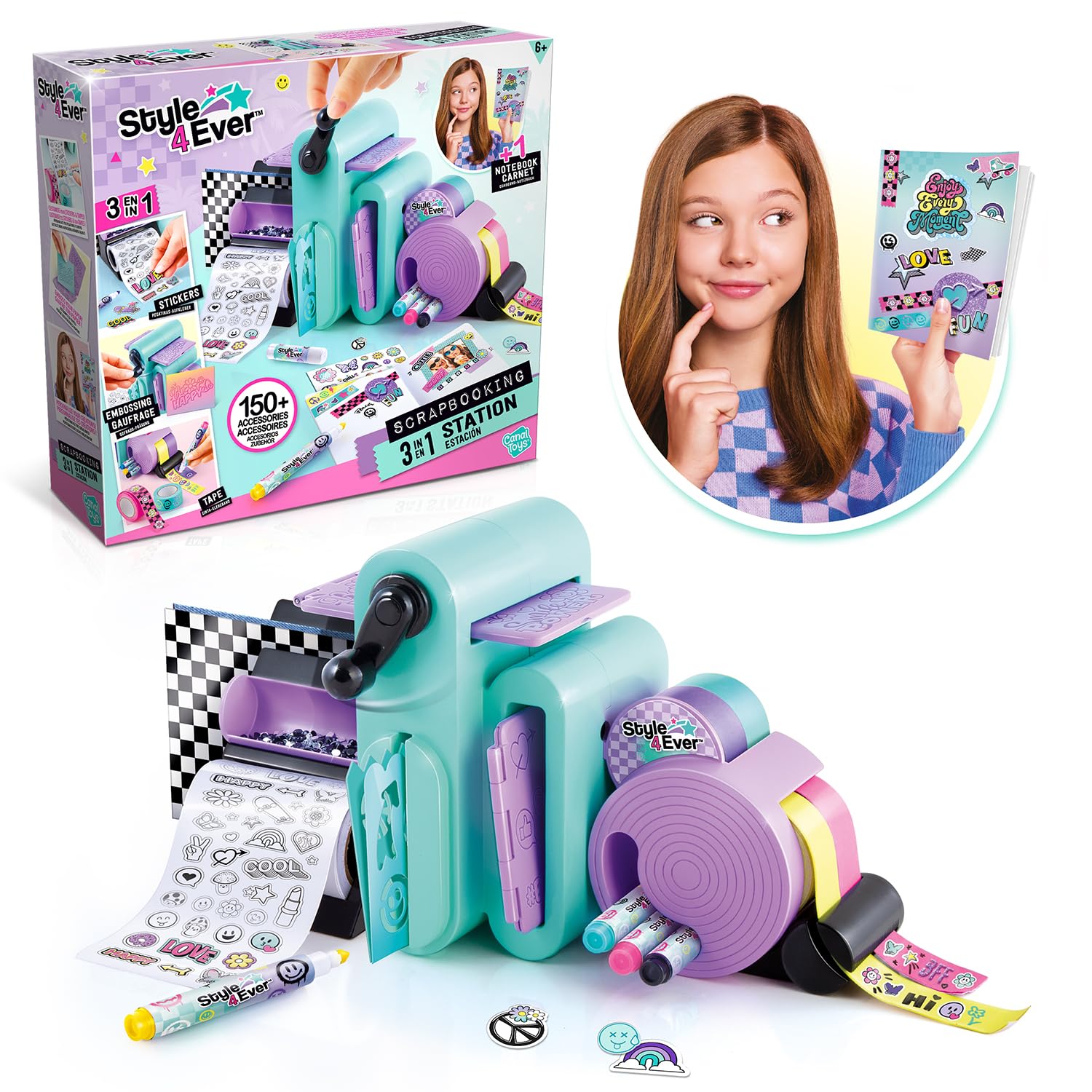 Style 4 Ever 3 in 1 Scrapbooking Station - Customize Notebooks, Stickers & Tape 1