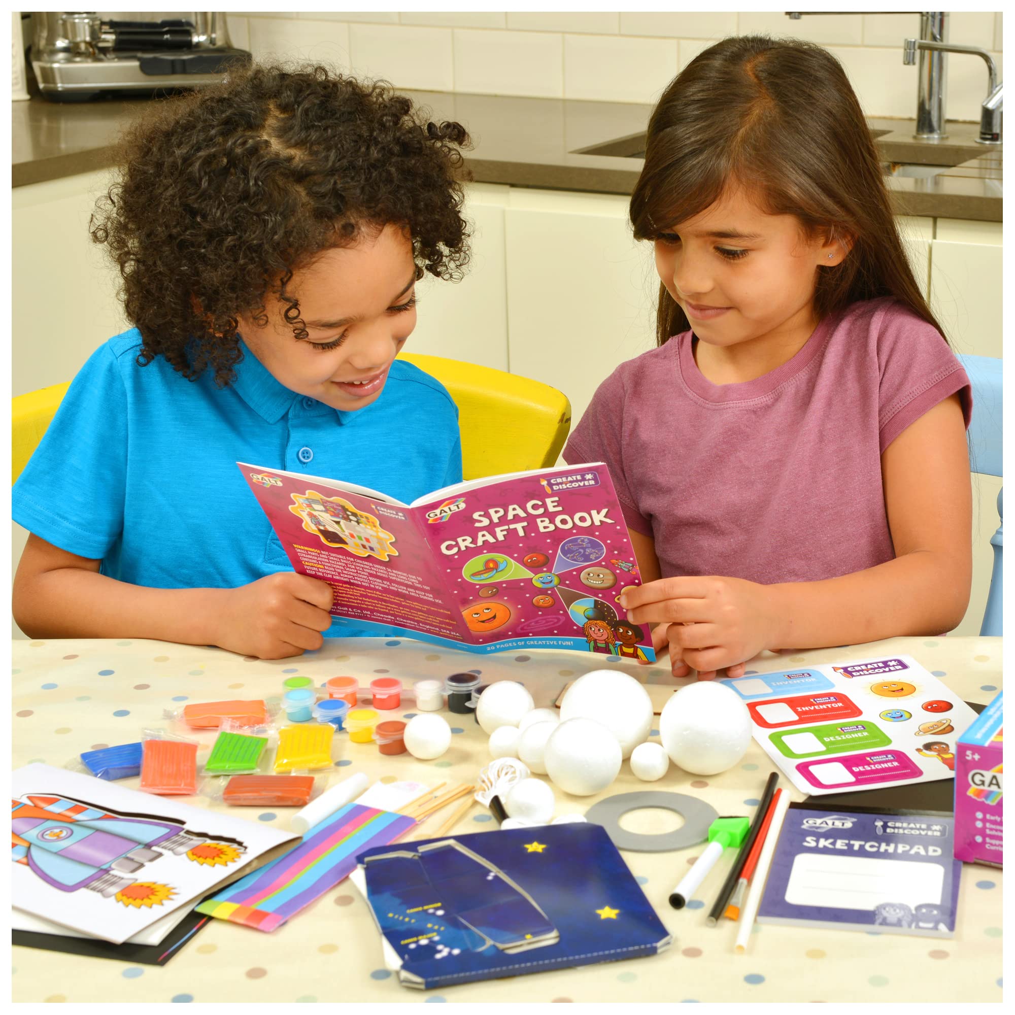 Galt Space Craft - Arts and Crafts Kit for Kids Age 5+ with 7 Space Activities 2