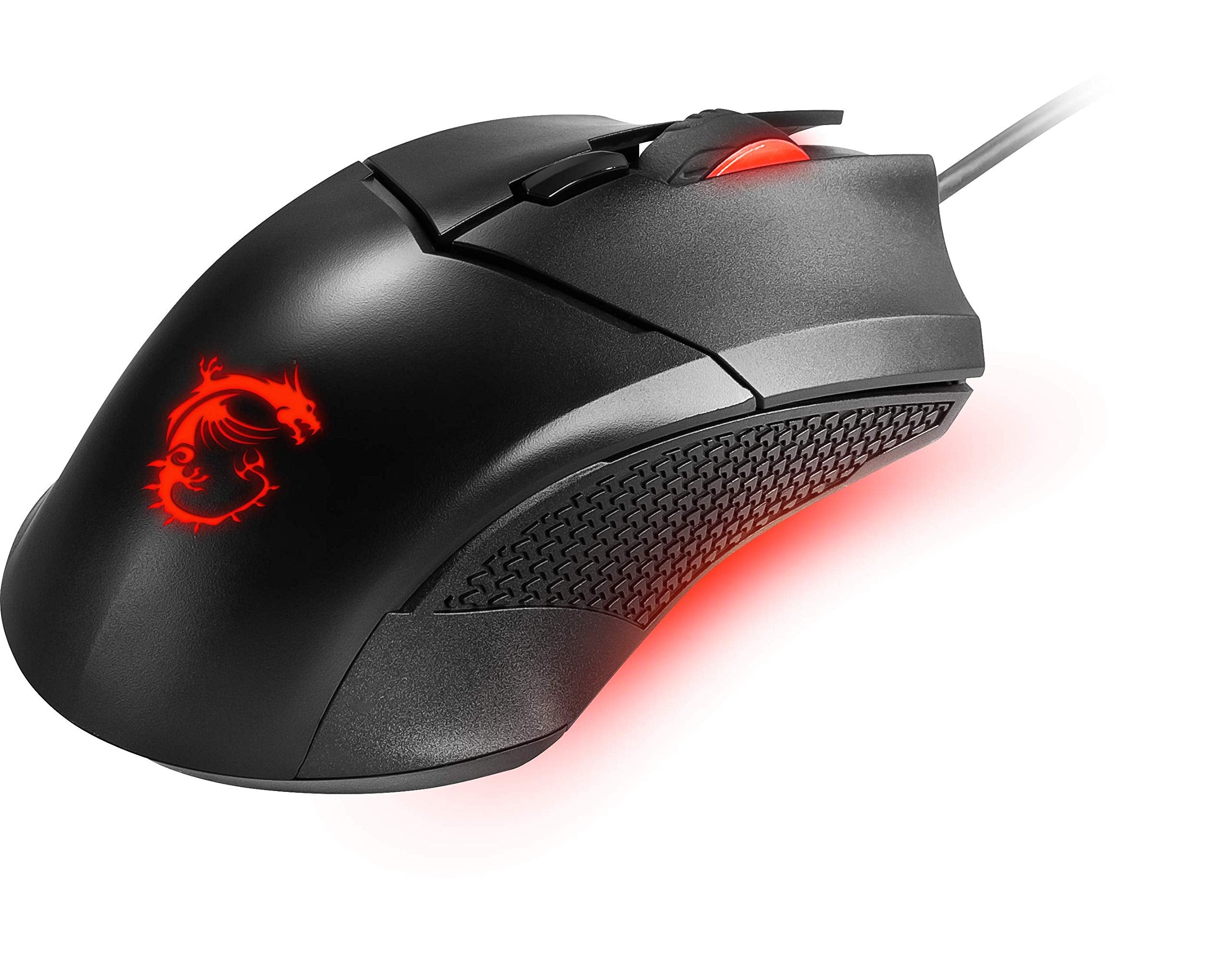 MSI Clutch GM08 Gaming Mouse - 4200 DPI Optical Sensor, Adjustable Weight, 6-Button Symmetrical Design, Red LED, 92g - Wired 9