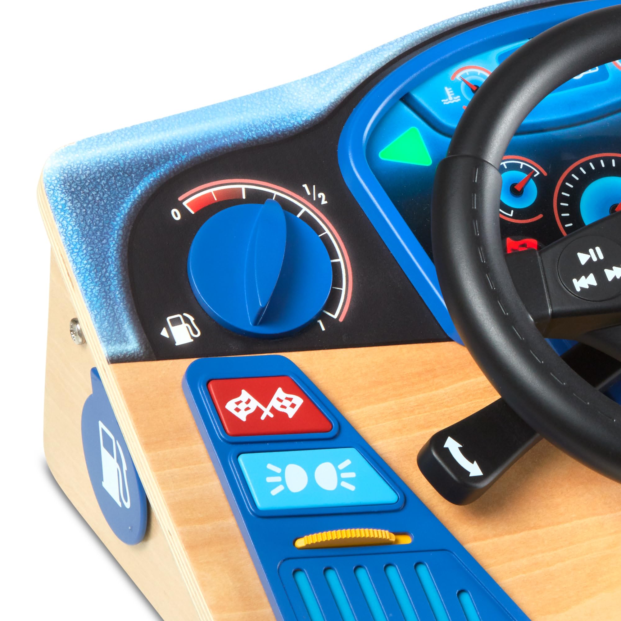 Spin Master Wooden Dashboard Toy with Lights & Sound Effects | Ages 3-7 | Multicolor 4