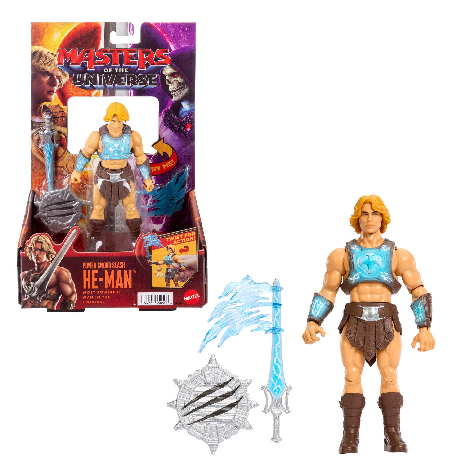 Masters of the Universe He-Man Feature Figure - 5.5 Inch | Twist & Slash Action | Power Sword Accessory