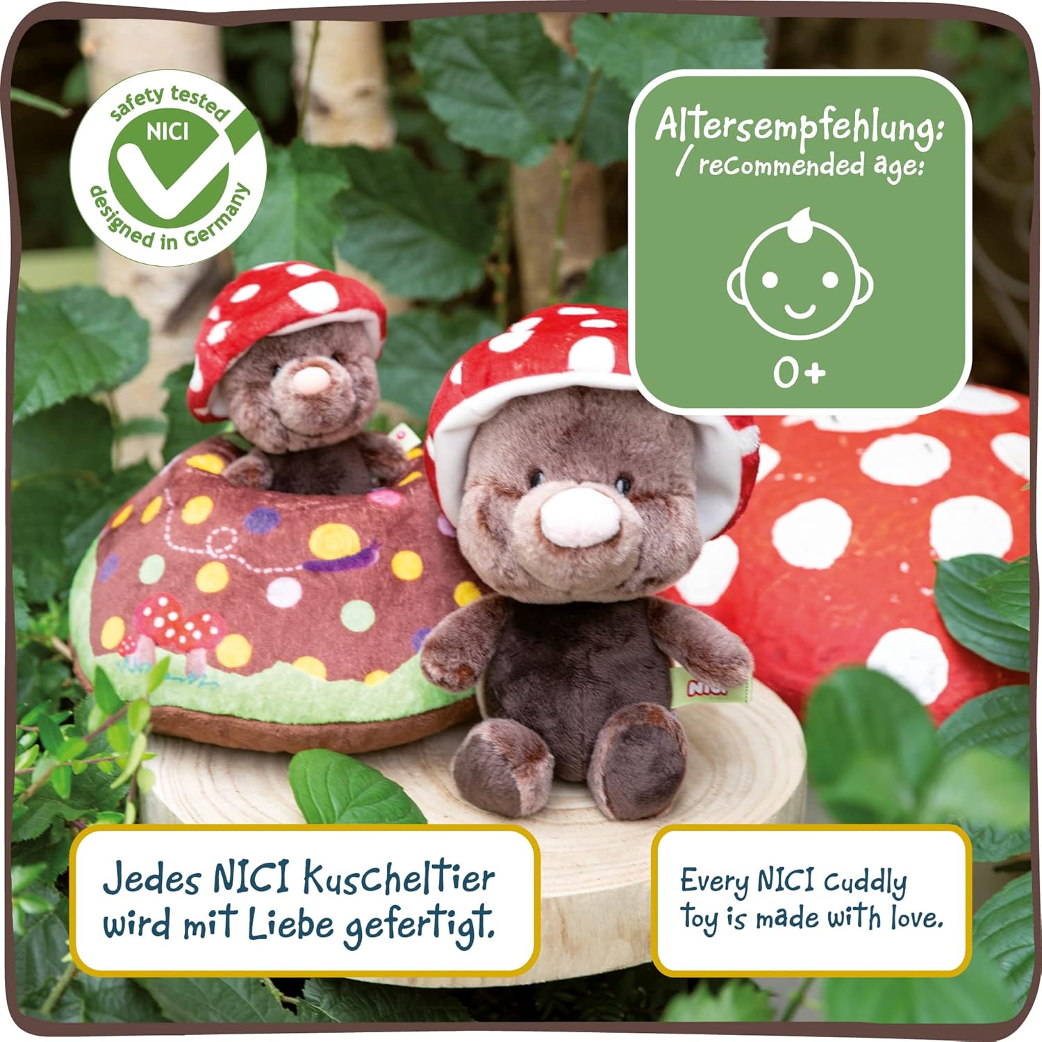 NICI Monimole Soft Toy 18 cm - Cuddly Plush for Kids & Adults 6