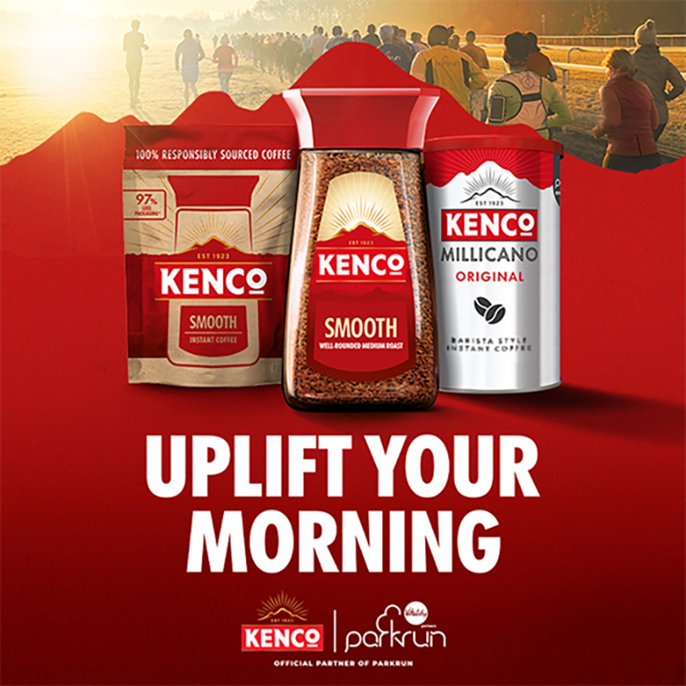 Kenco 3 in 1 Smooth White Instant Coffee with Sugar Sachets - 8 Count, Pack of 12