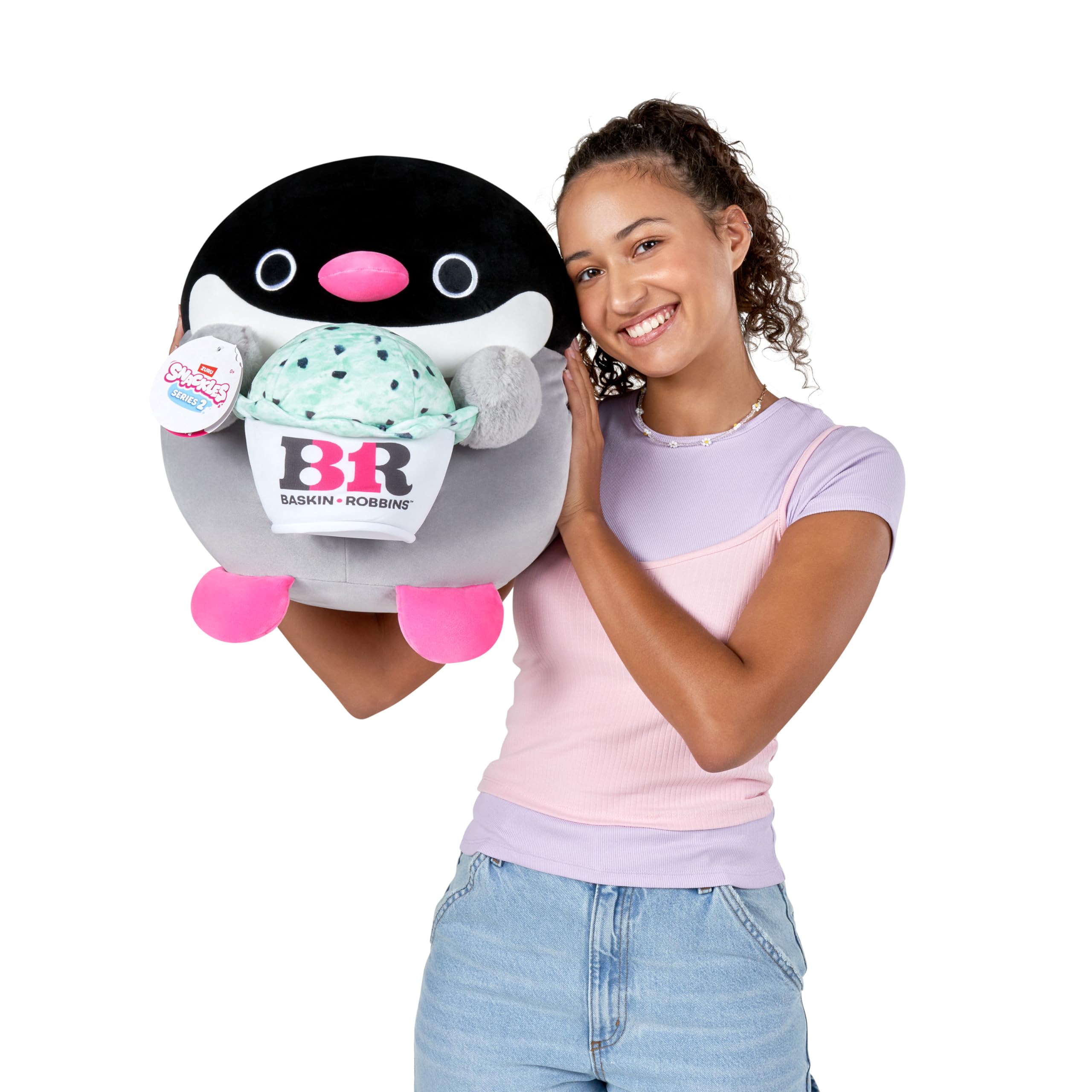 Snackles Series 2 Penguin (Baskin Robbins) - Super Soft 35 cm Plush Collectible Toy 5