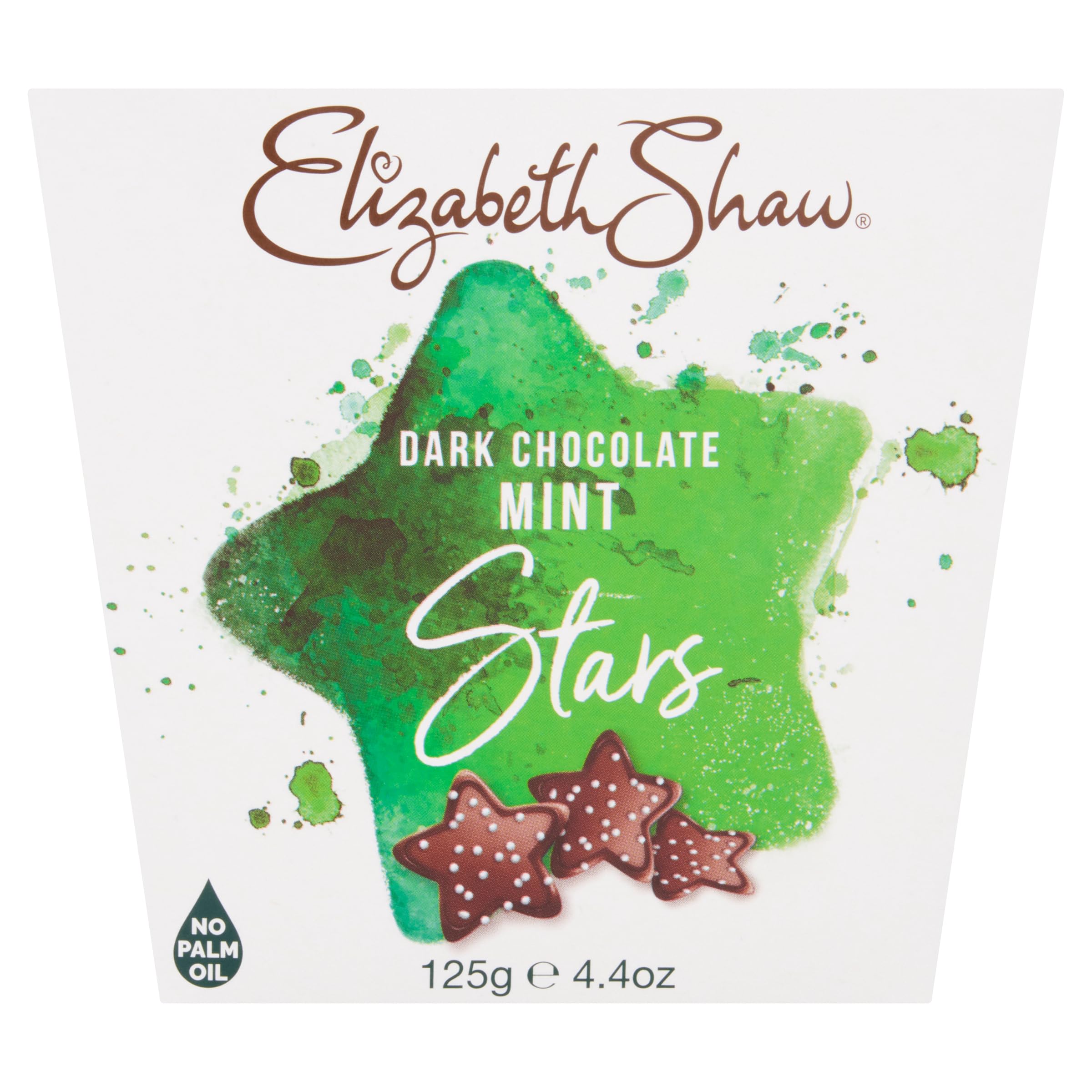 Elizabeth Shaw Dark Chocolate Mint Stars 125g - Dark Chocolate with Peppermint Flavour